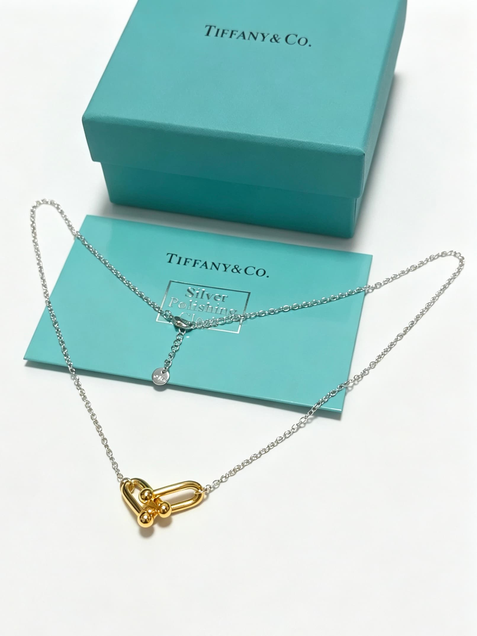 Tiffany & Co. Tiffany & Co. Tiffany Necklace (TIFFNY&CO.)—Exquisitely Crafted Silver Version from the Boutique, Same Style as Celebrities, Vintage Design