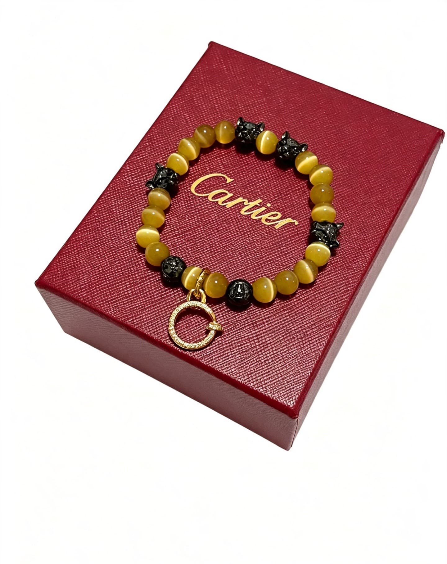 Cartier Cartier Panther Agate Bracelet, 18K Gold Collection—In Perfect Condition