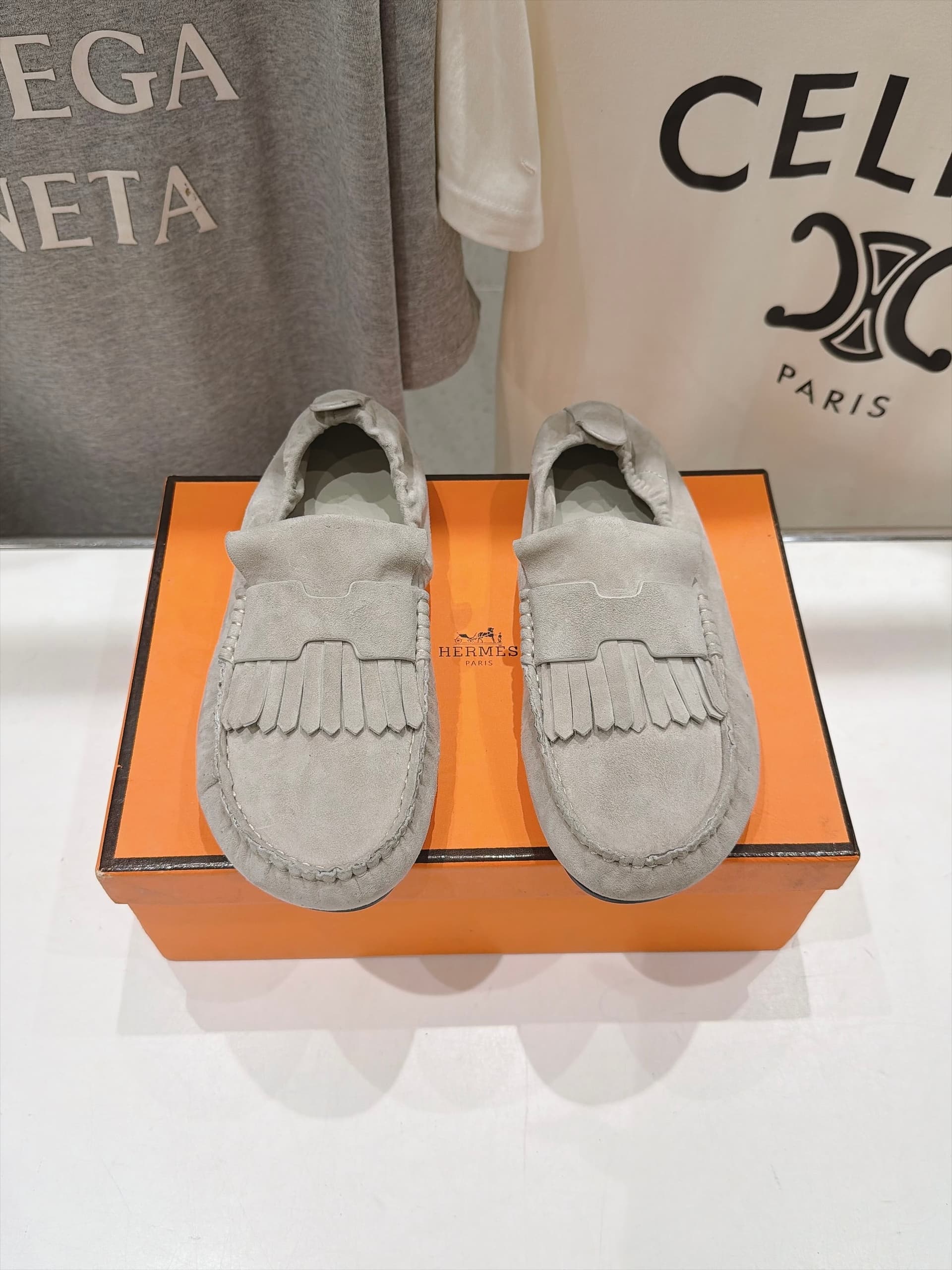 Hermès Hermès High-version factory model F062 H-brand 26ss Fringed Casual