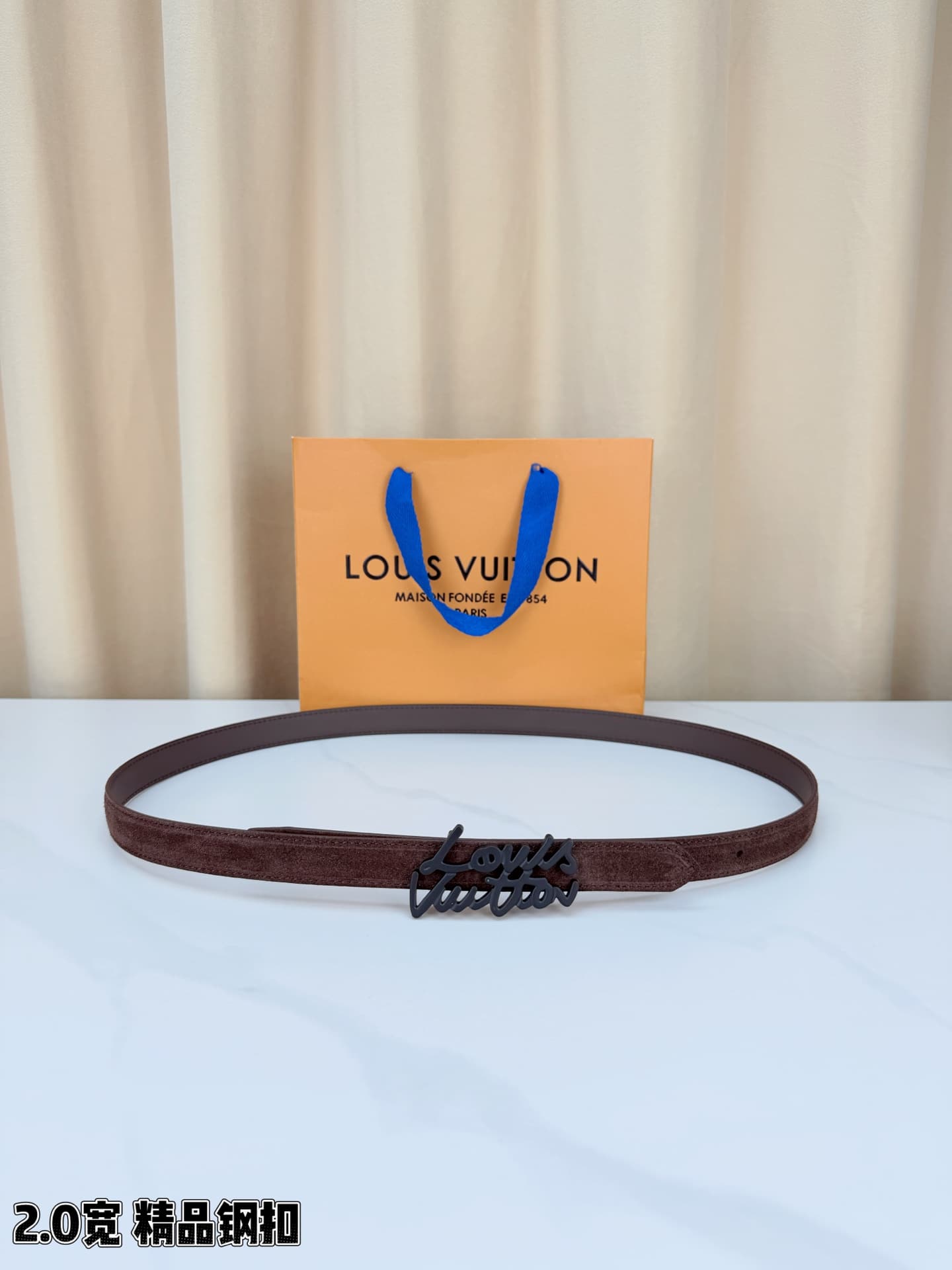 Louis Vuitton Louis Vuitton 2.0-inch Wide Premium Steel-Buckle Belt
