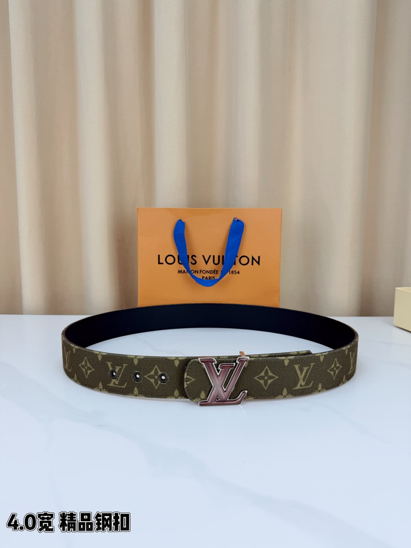 Louis Vuitton Louis Vuitton 4.0-Inch Wide Premium Steel-Buckled Belt