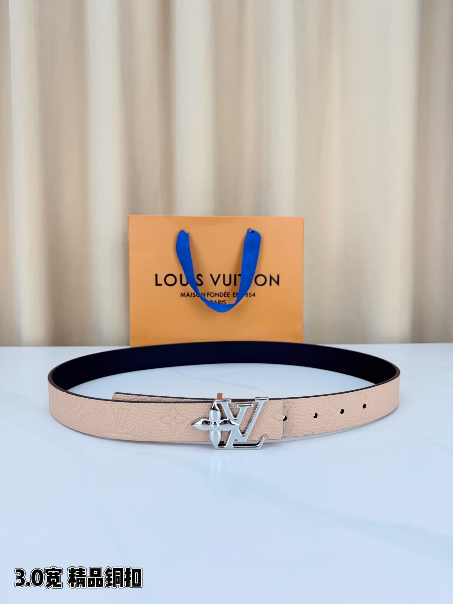 Louis Vuitton Louis Vuitton 3.0-Wide Premium Copper-Buckle Belt