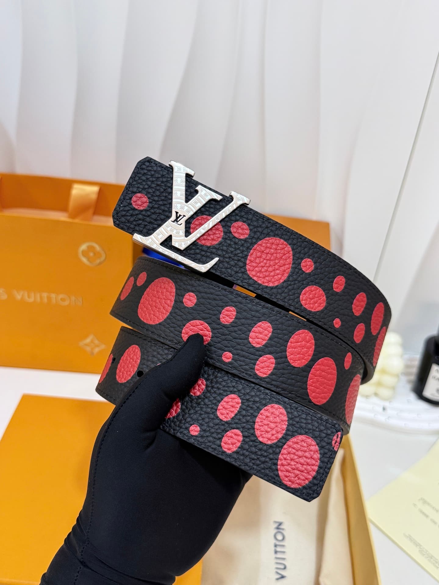 Louis Vuitton Louis Vuitton Yayoi Kusama Polka Dot Collaboration Belt, 40mm Standard Width