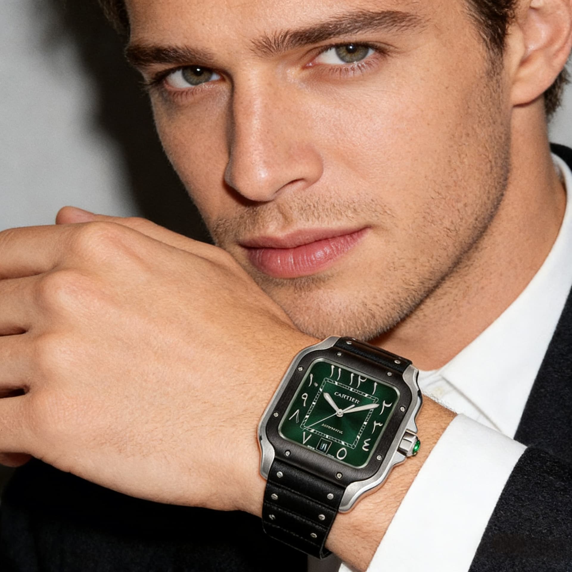 Cartier Cartier THB Cartier Santos Middle East Edition, Rubber Strap, Original Mold, Latest Cartier Replica