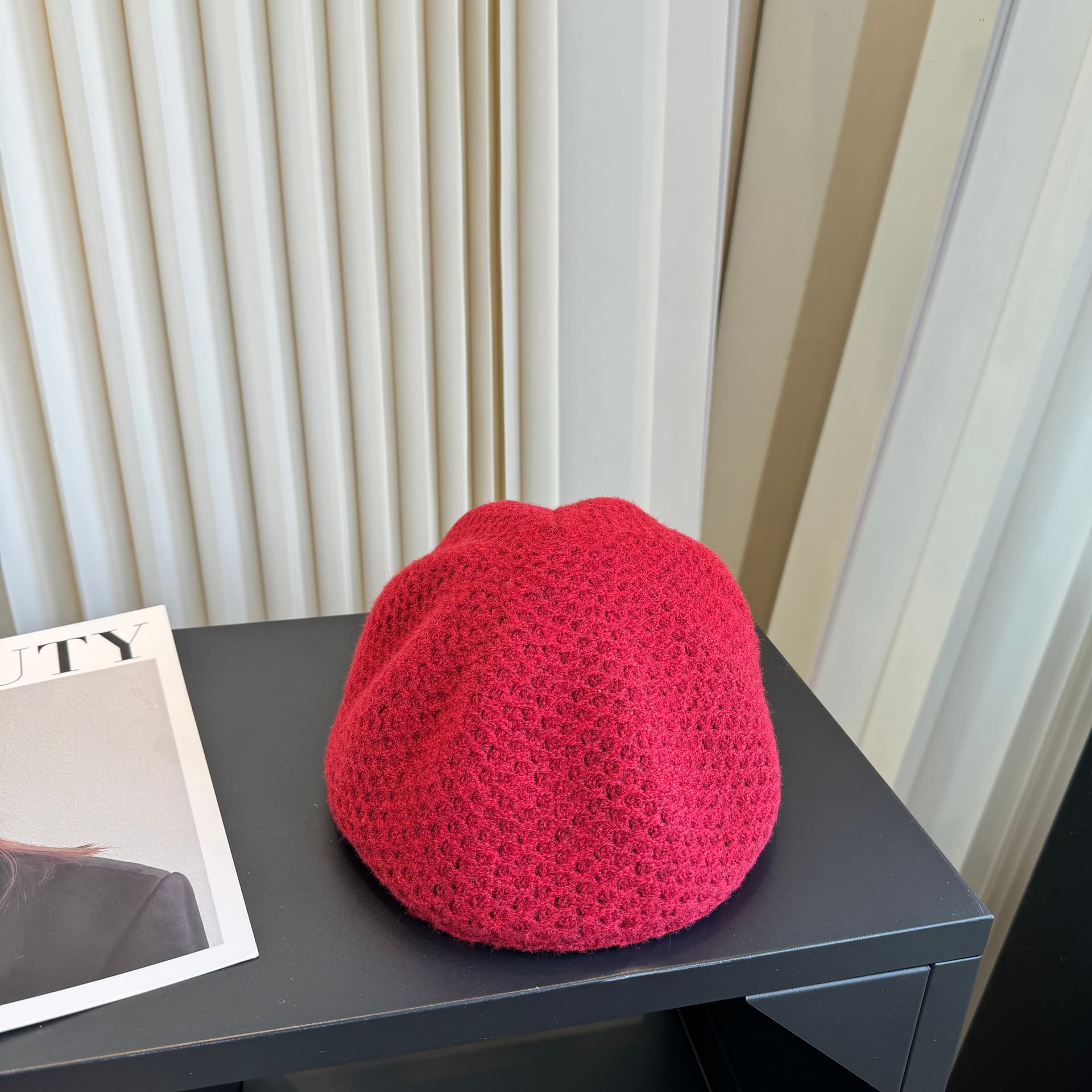 Prada Prada Beret—it has a great texture.