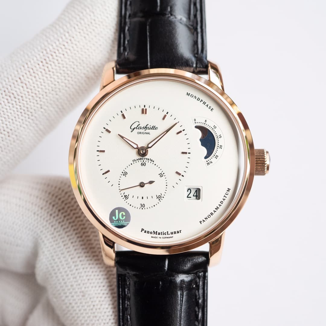 Glashütte Glashütte The Watch with the Most "German Flair" from the AI Factory: Glashütte Original 90 Off-Center Large Date Moon Phase
