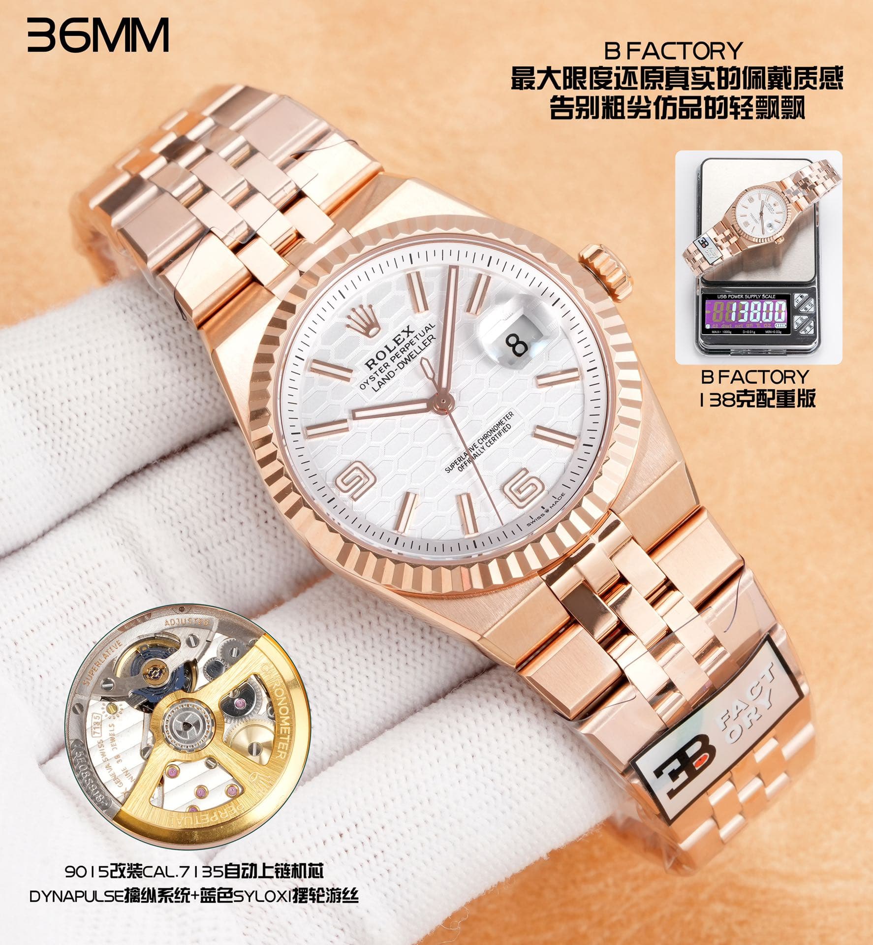 Rolex Rolex B Factory 138-gram Weighted Edition 👊 Maximizes the authentic feel when worn