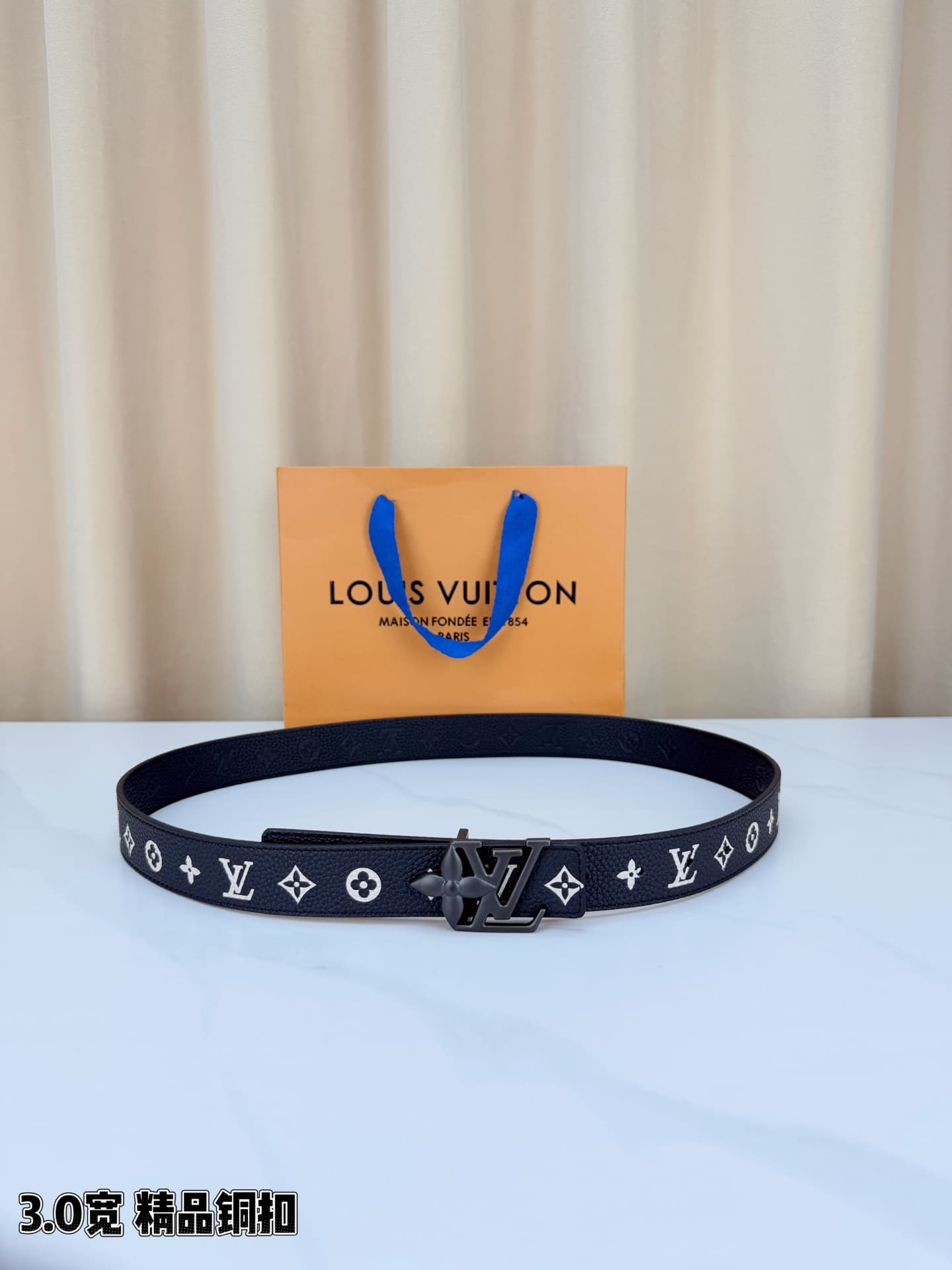 Louis Vuitton Louis Vuitton 3.0-Wide Premium Copper-Buckle Belt