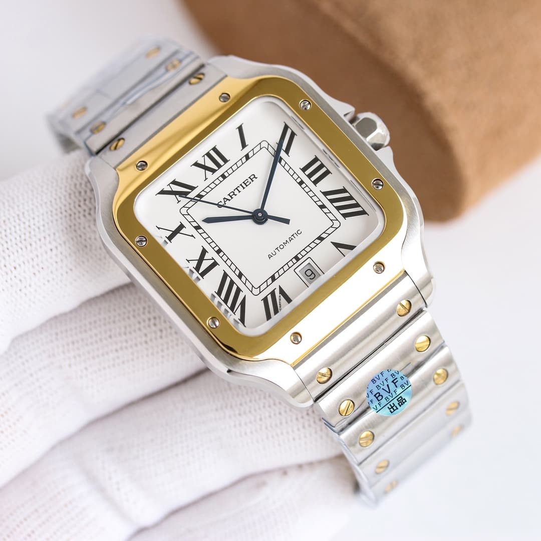 Cartier Cartier Produced by BVF Factory; Men's Large Size—Cartier Santos; Case: 3