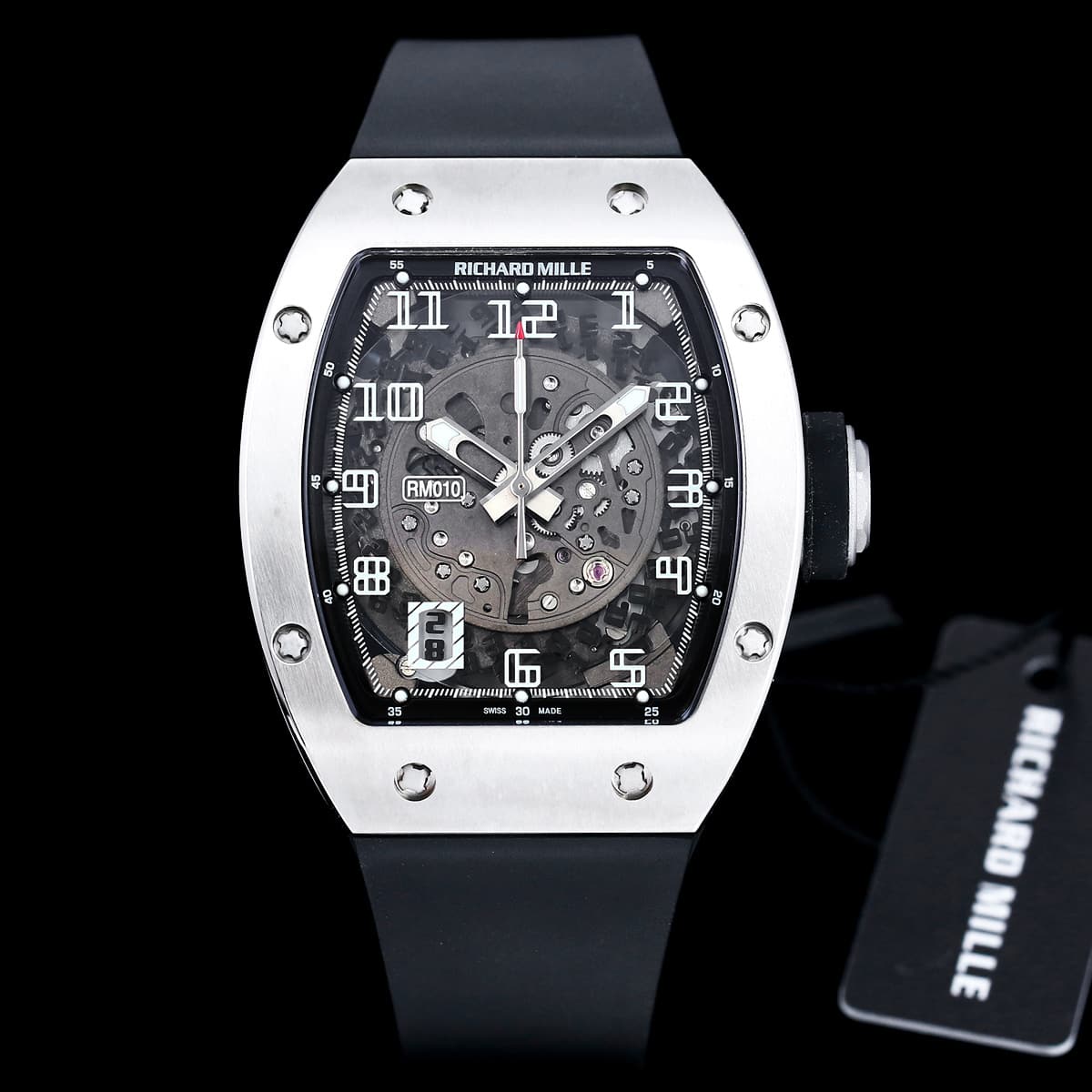 Richard Mille Richard Mille Modified RM010 with original data case and custom integrated movement, 48×39×13.8