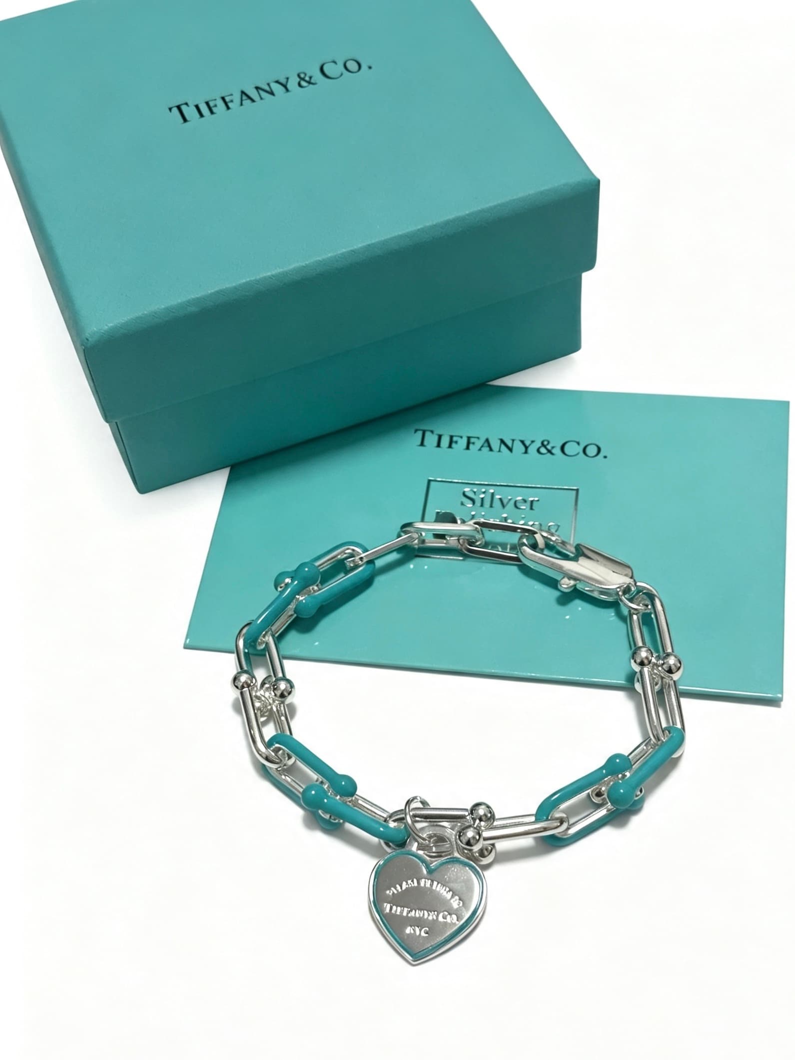 Tiffany & Co. Tiffany & Co. Tiffany Bracelet TIFFNY&CO. Boutique-Quality Silver Version—Same as the One Worn by Celebrities—Replica