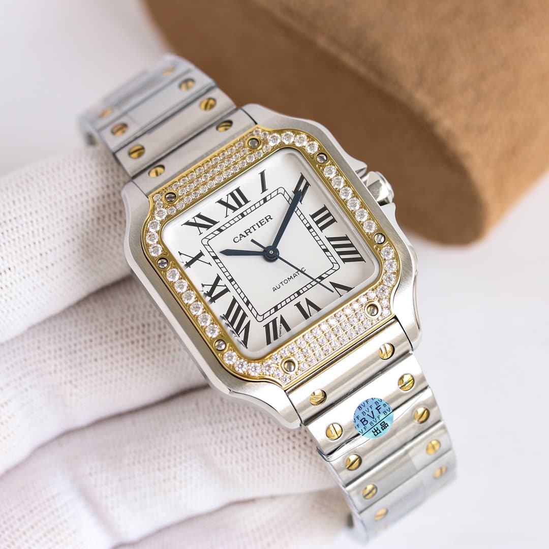 Cartier Cartier Produced by BVF Factory; Women's Medium Size – Cartier Santos; Case: 3