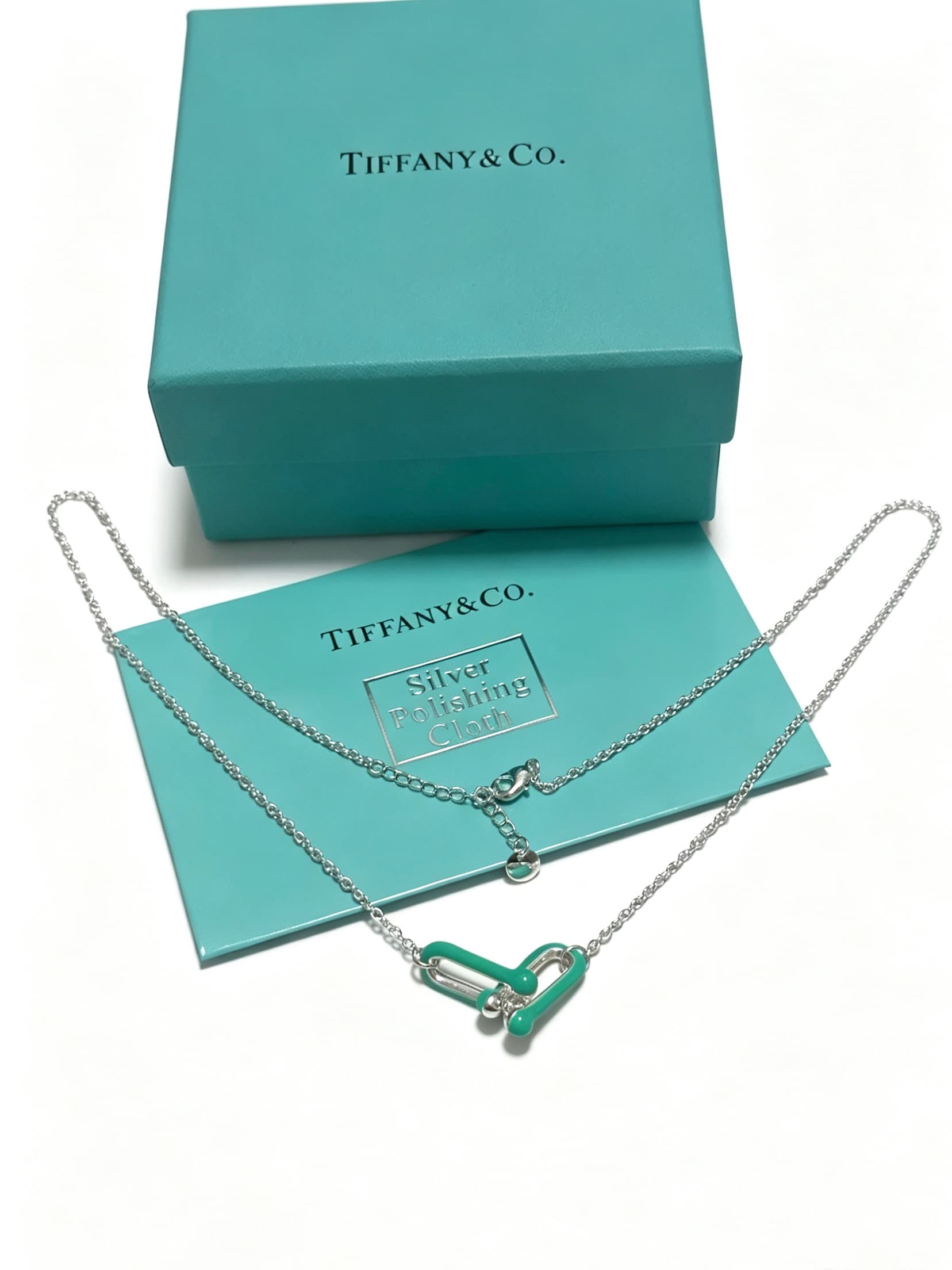 Tiffany & Co. Tiffany & Co. Tiffany Necklace TIFFNY&CO. Boutique-Exclusive Handcrafted Silver Version—Same as the One Worn by Celebrities, Vintage Style