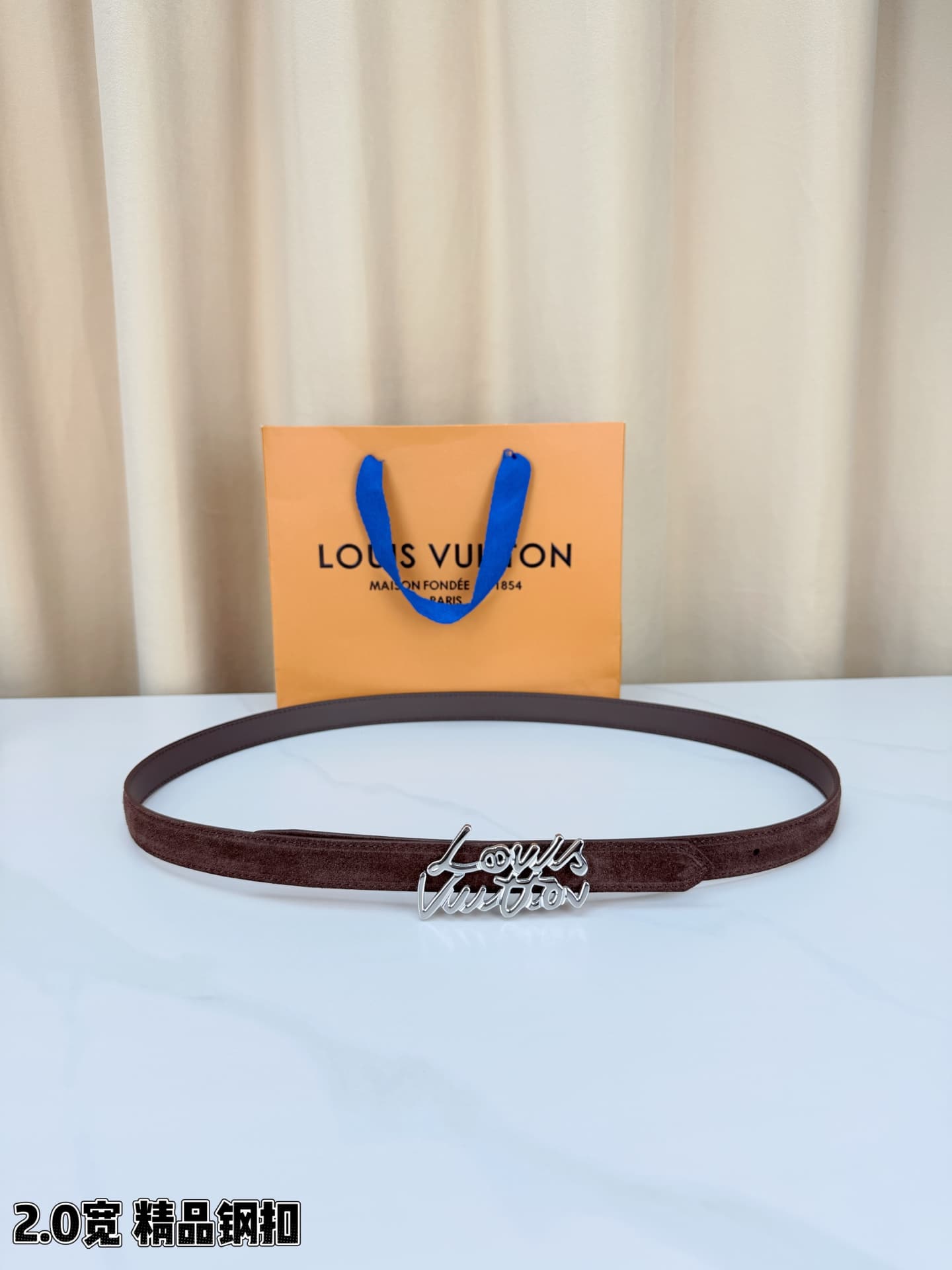 Louis Vuitton Louis Vuitton 2.0-inch Wide Premium Steel-Buckle Belt