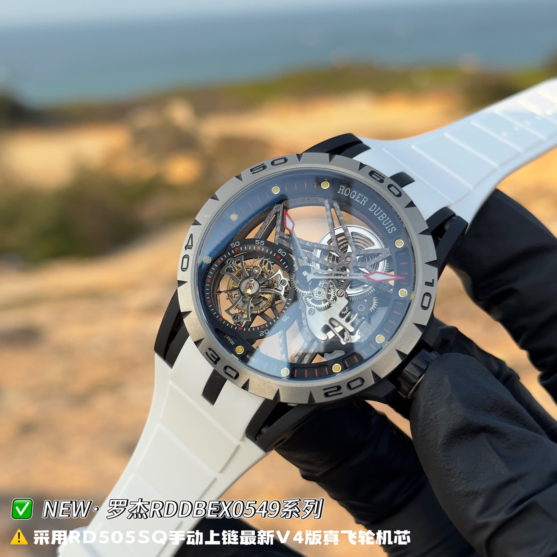Roger Dubuis Roger Dubuis "New Factory" Black Roger Dubuis Titanium Tourbillon... Limited Quantity