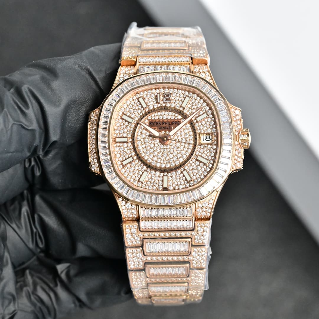 Patek Philippe Patek Philippe Top Pick: GR’s Luxuriously Crafted Classic Timepiece—Patek Philippe 7021 Ladies’ Nautilus, Fully Set with Diamonds