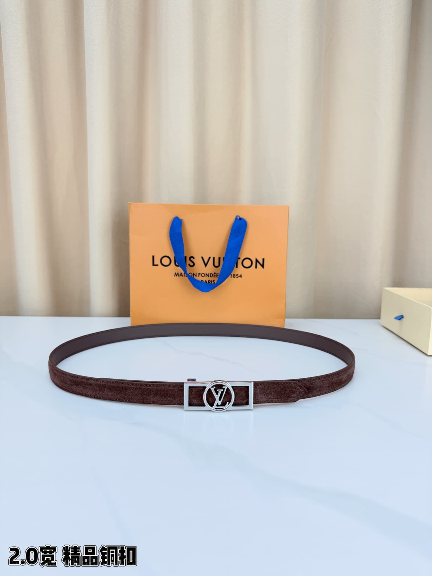 Louis Vuitton Louis Vuitton 2.0-wide Premium Copper-Buckle Belt