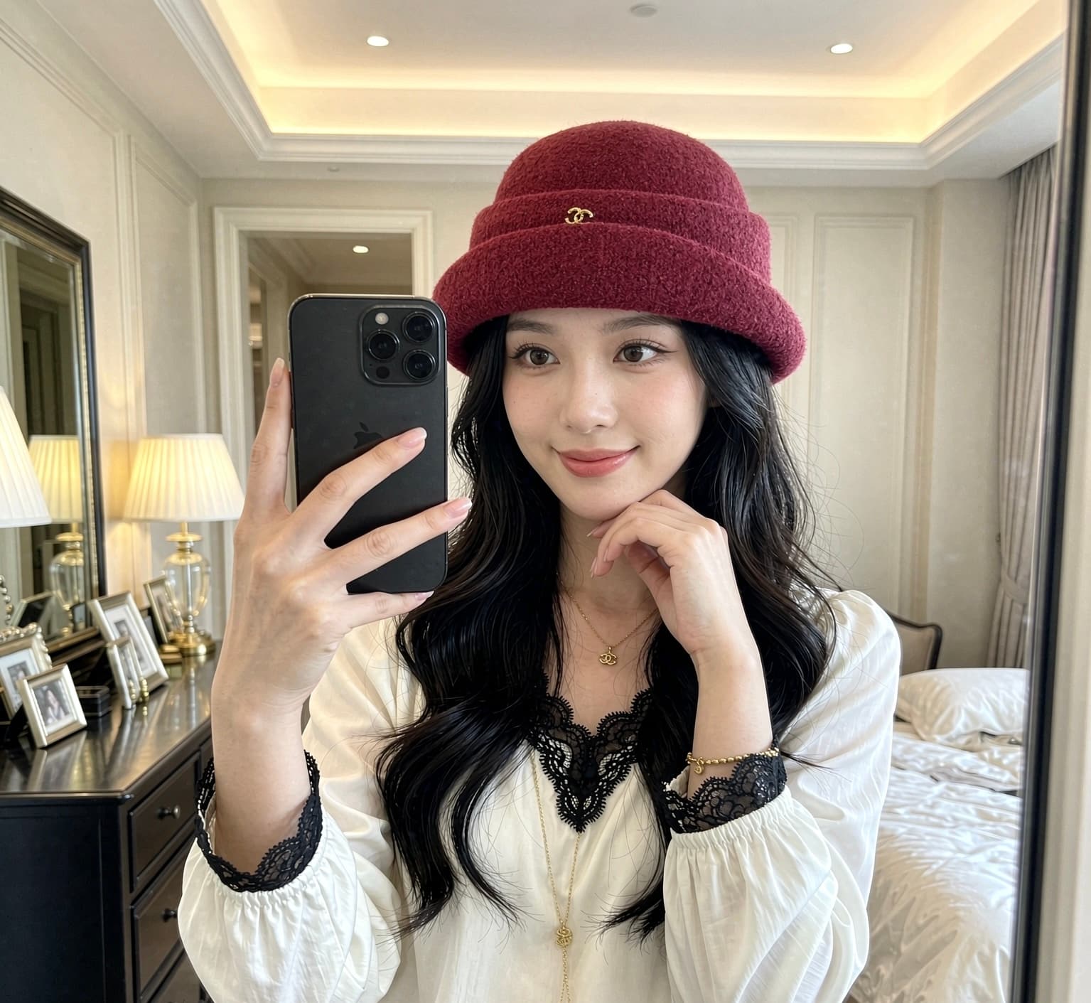 Chanel Chanel Beret—it has a great texture