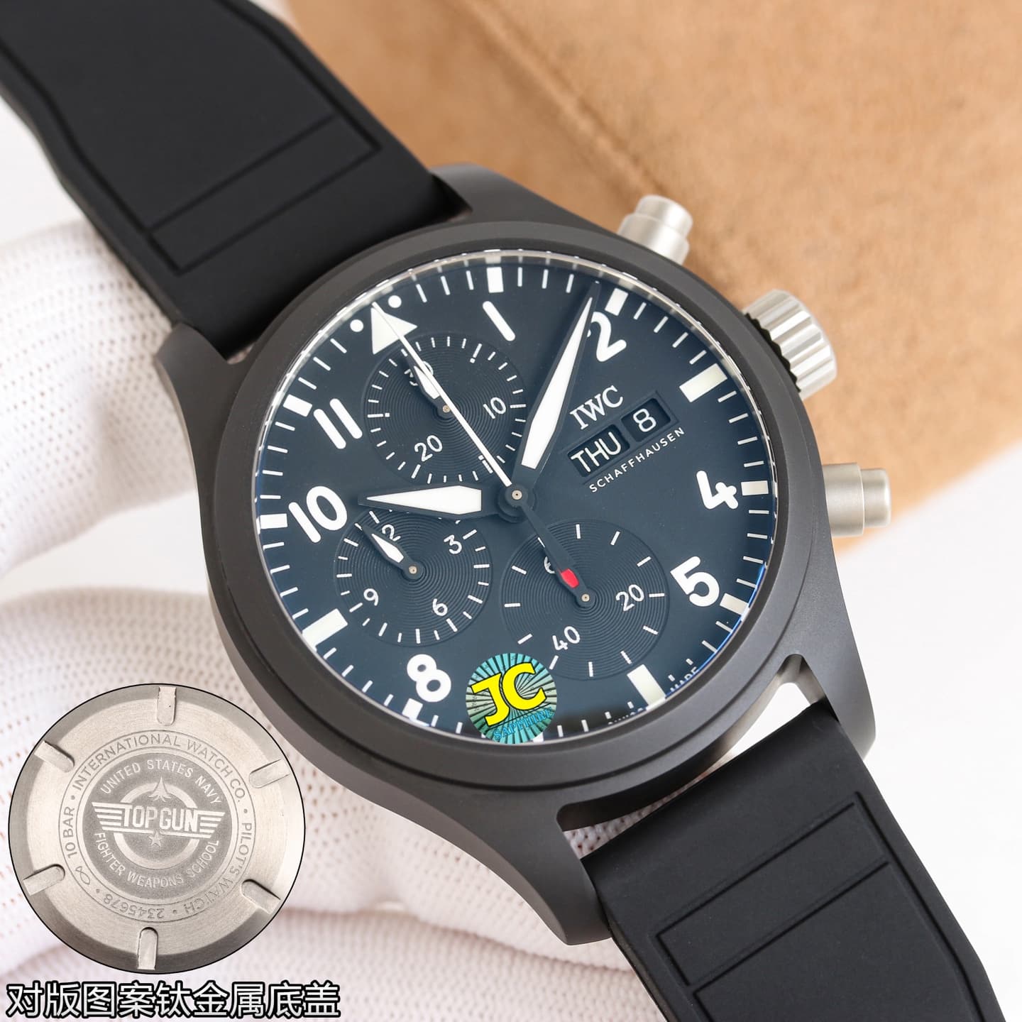 IWC IWC Pilot’s Watch Ceramic 41.9 mm 1. The watch features a polished zirconia ceramic case