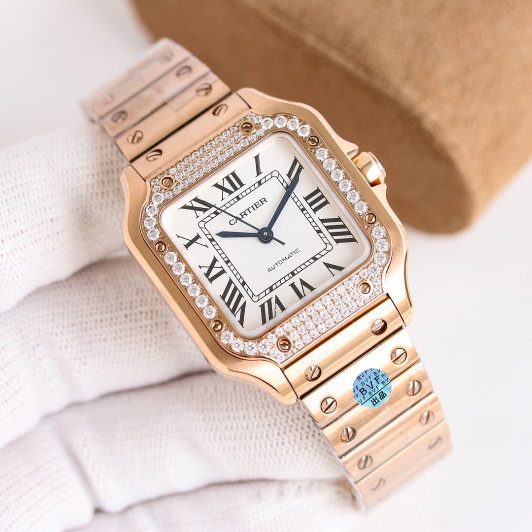Cartier Cartier Produced by BVF Factory; Women's Medium Size—Cartier Santos; Case: 3