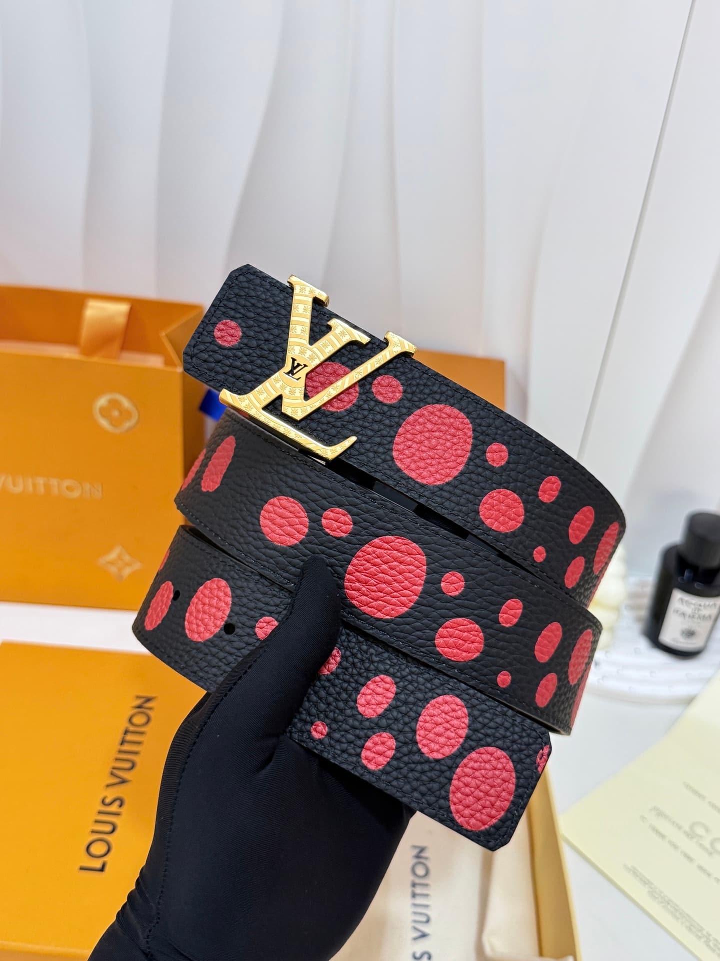 Louis Vuitton Louis Vuitton Yayoi Kusama Polka Dot Collaboration Belt, 40mm Standard Width