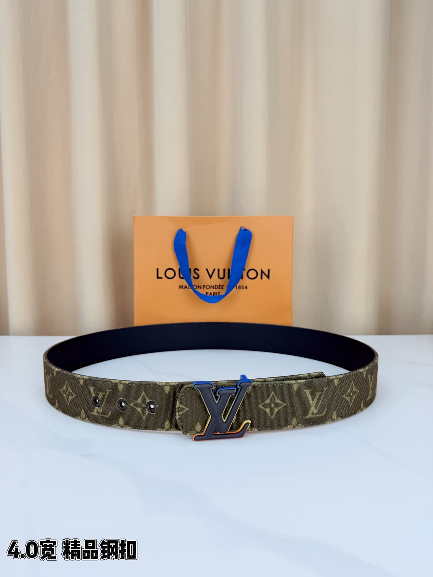 Louis Vuitton Louis Vuitton 4.0-Inch Wide Premium Steel-Buckle Belt