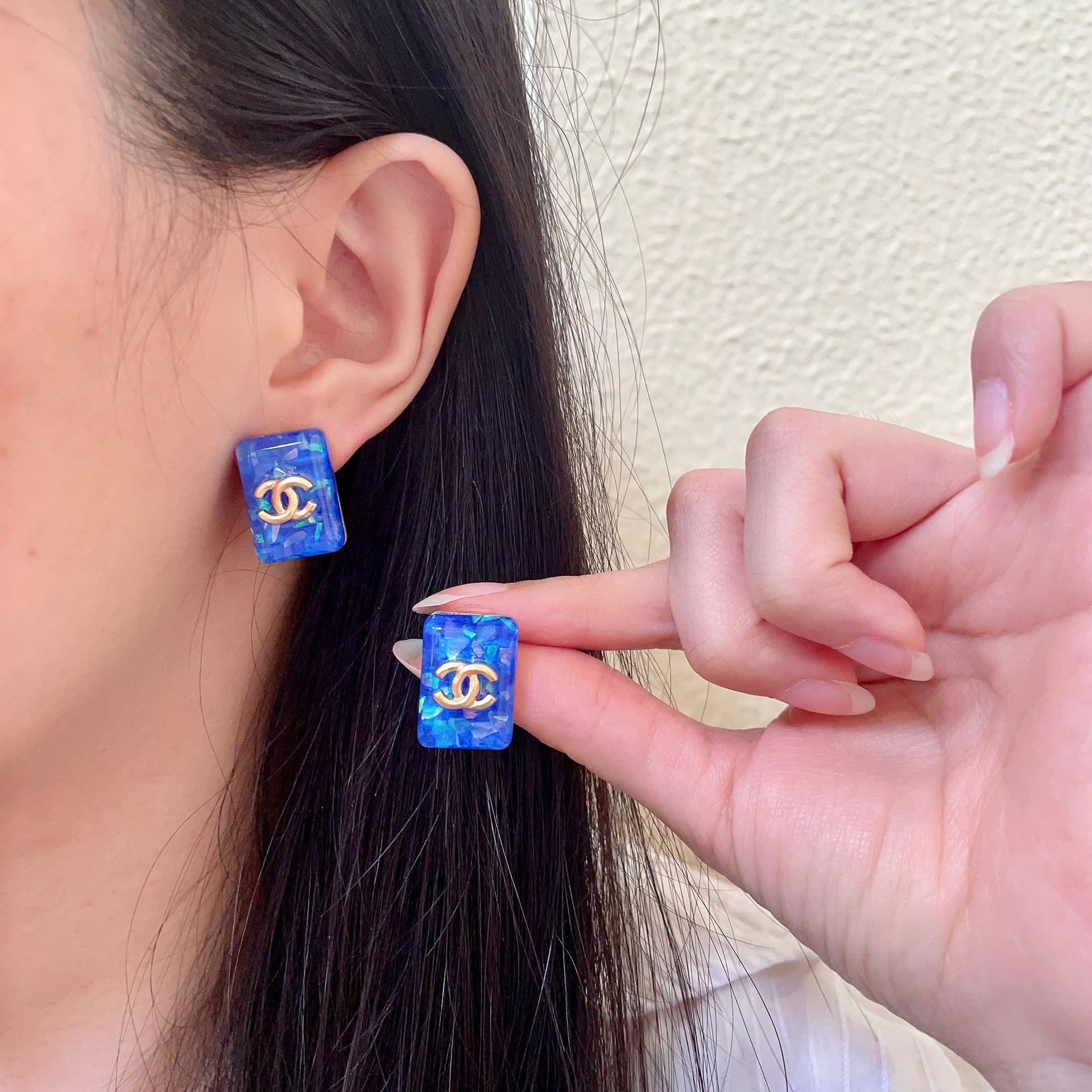 Chanel Chanel Pastel-Colored Double C Earrings