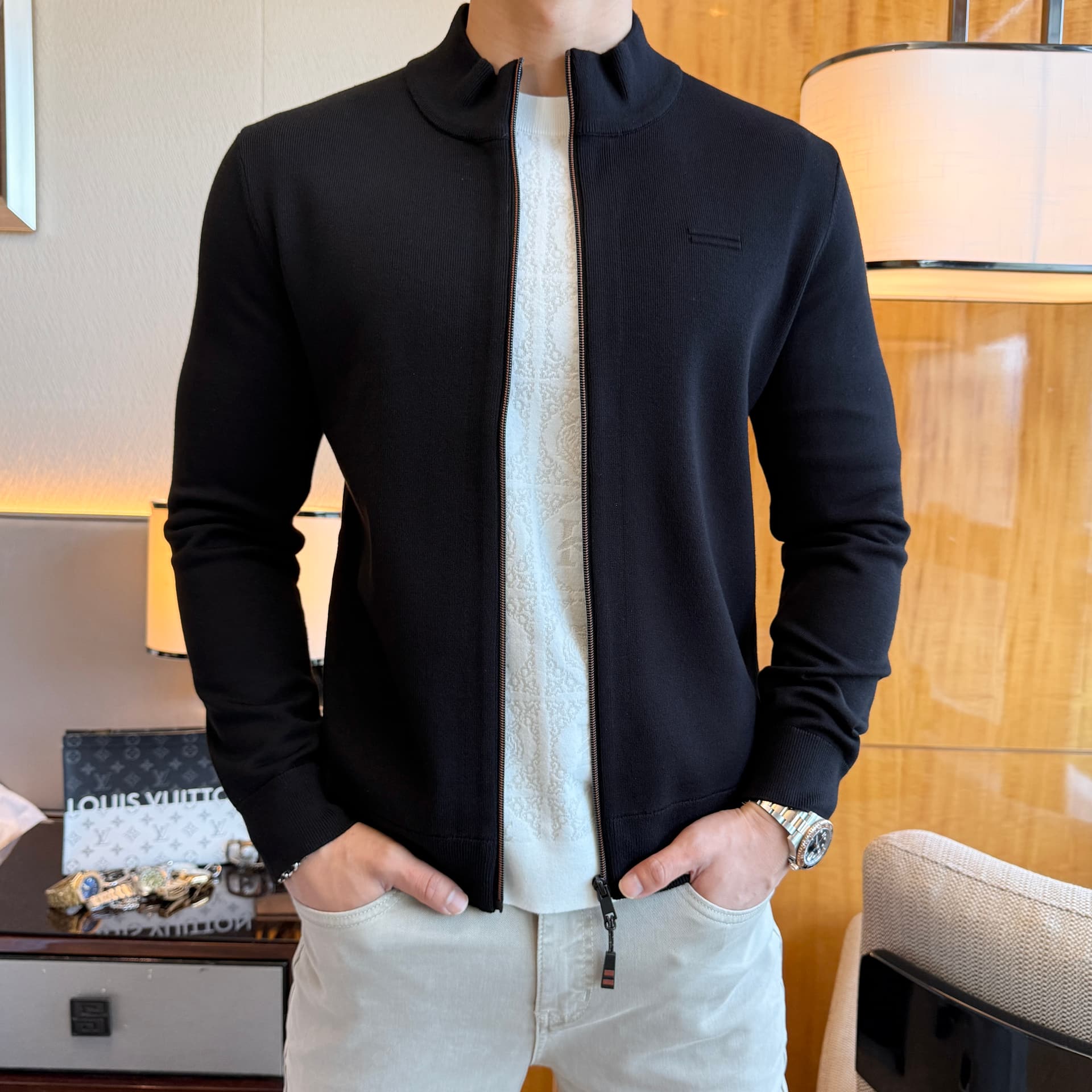 Unassigned Jenya 2026 Men's Wool-Blend Knit Cardigan