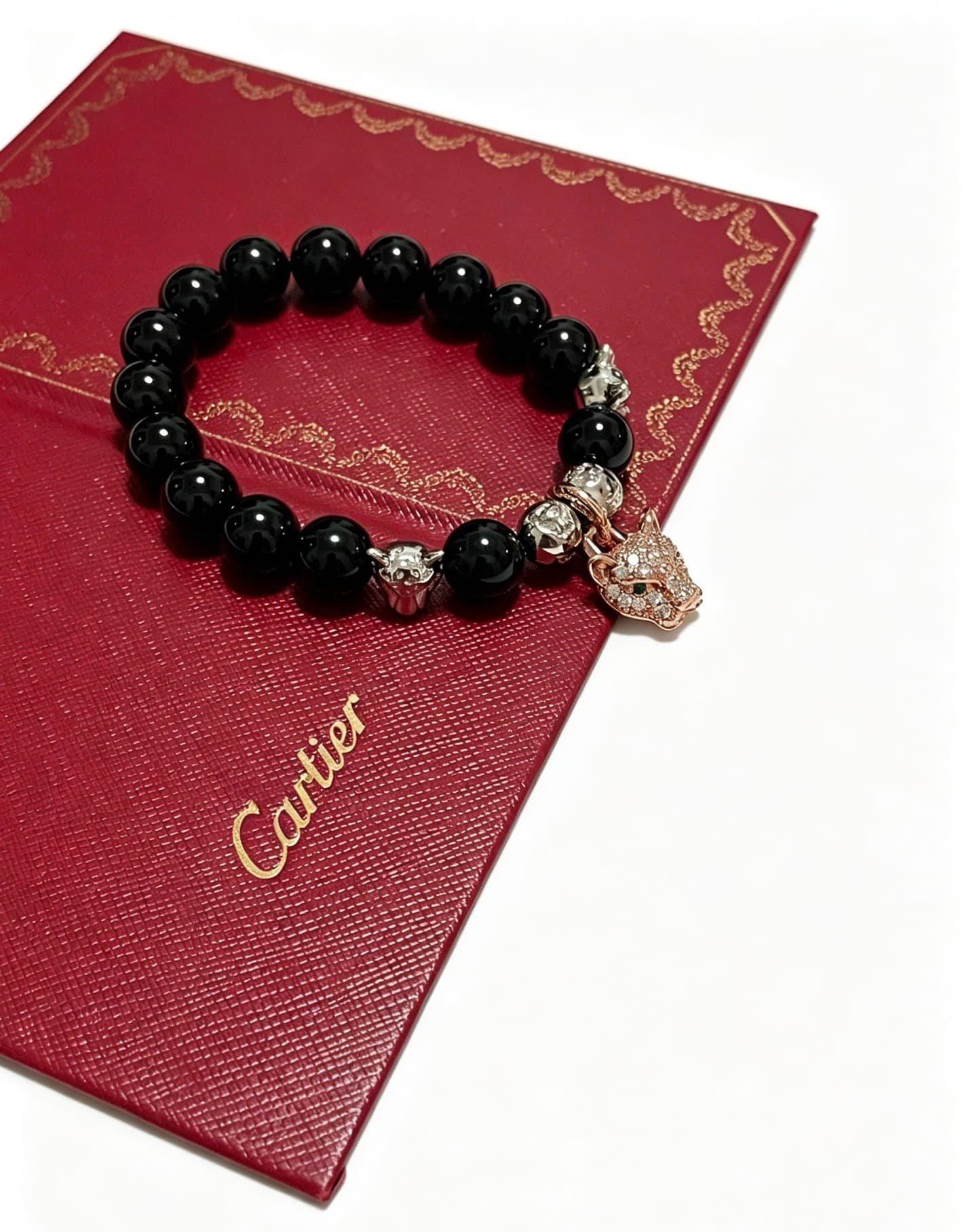 Cartier Cartier Panther Agate Bracelet, 18K Yellow Gold Collection—In Perfect Condition