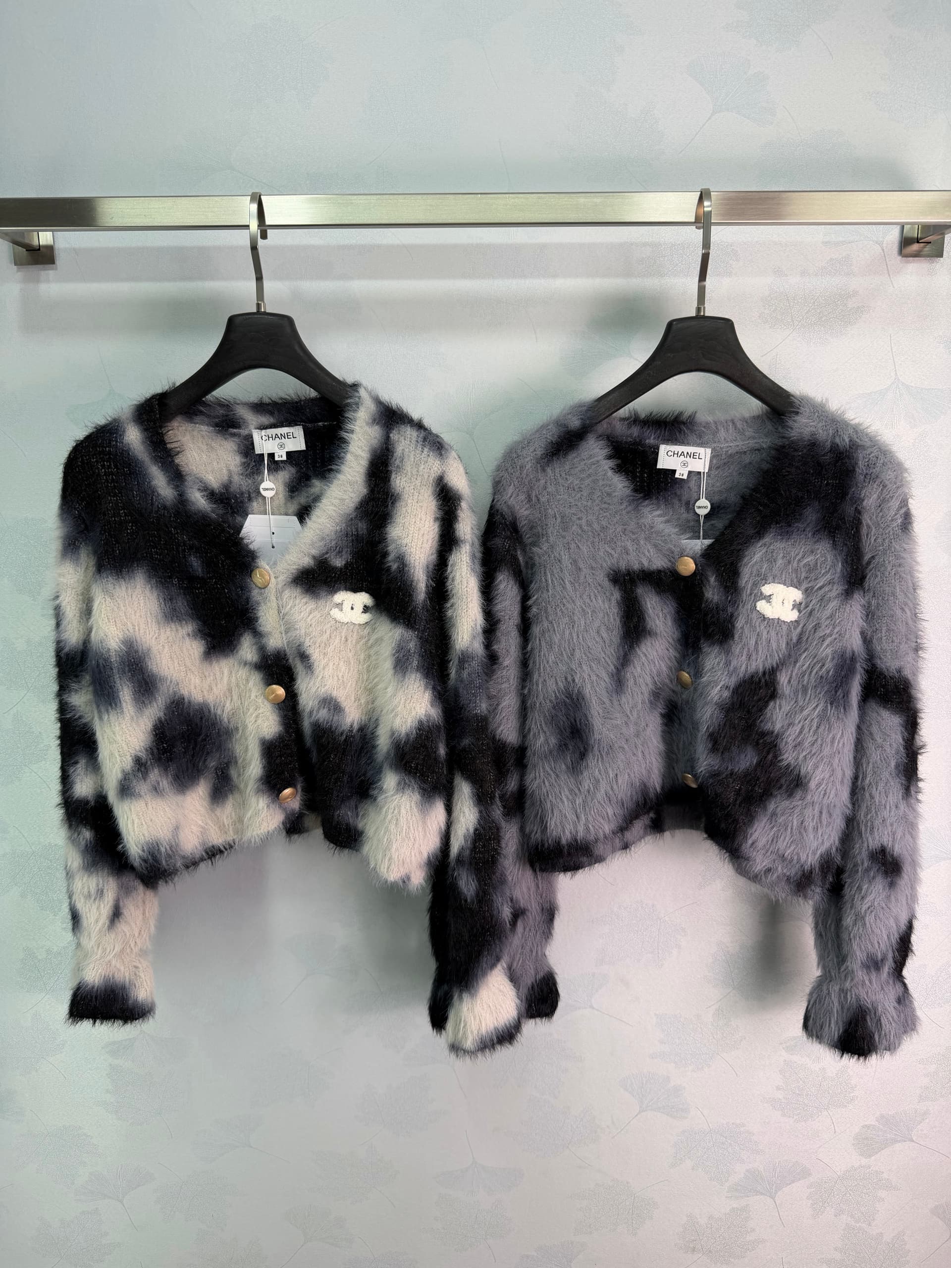 Unassigned 🆕Ch 26 Hazy Ink-Washed Long-Pile Cardigan☁ Soft and Plush Long-Pile Texture