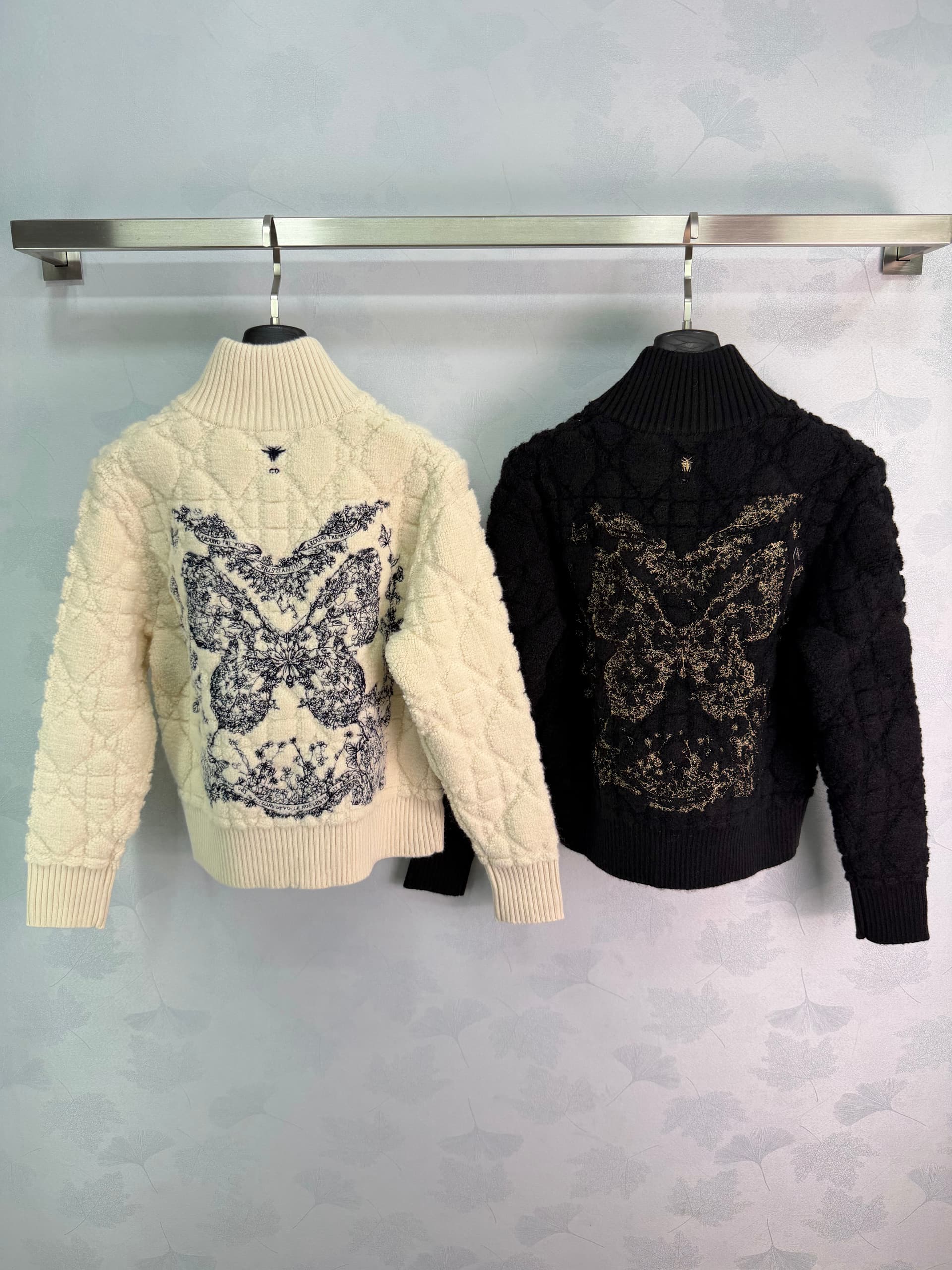 Unassigned 🆕Dio 26 Woven-Pattern 3D Jacquard Knit Zipper Jacket