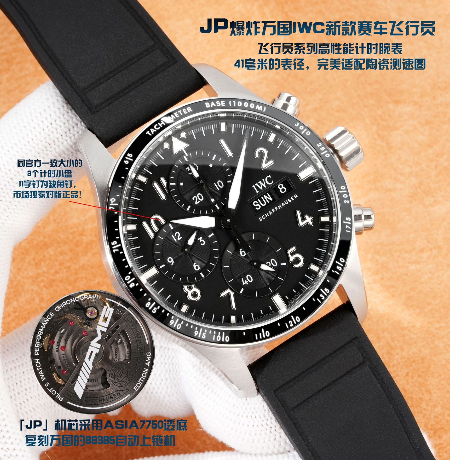 IWC IWC "JP" Explosion World Racing Pilot Pilot Series High-Performance Chronograph Watch