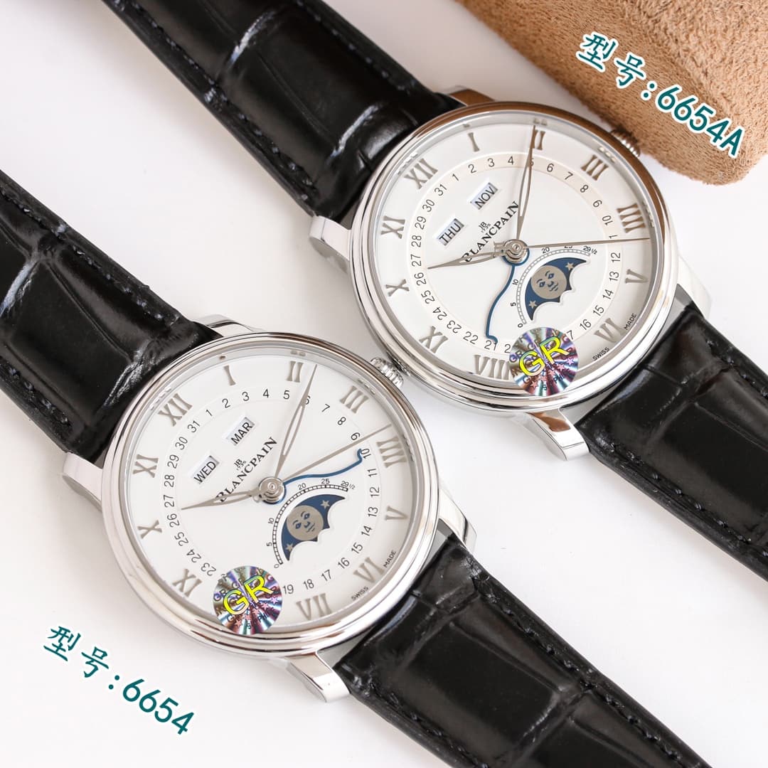 Unassigned GR Factory Blancpain Classic Collection 6654 Full Calendar Moon Phase Watch 1 ⃣