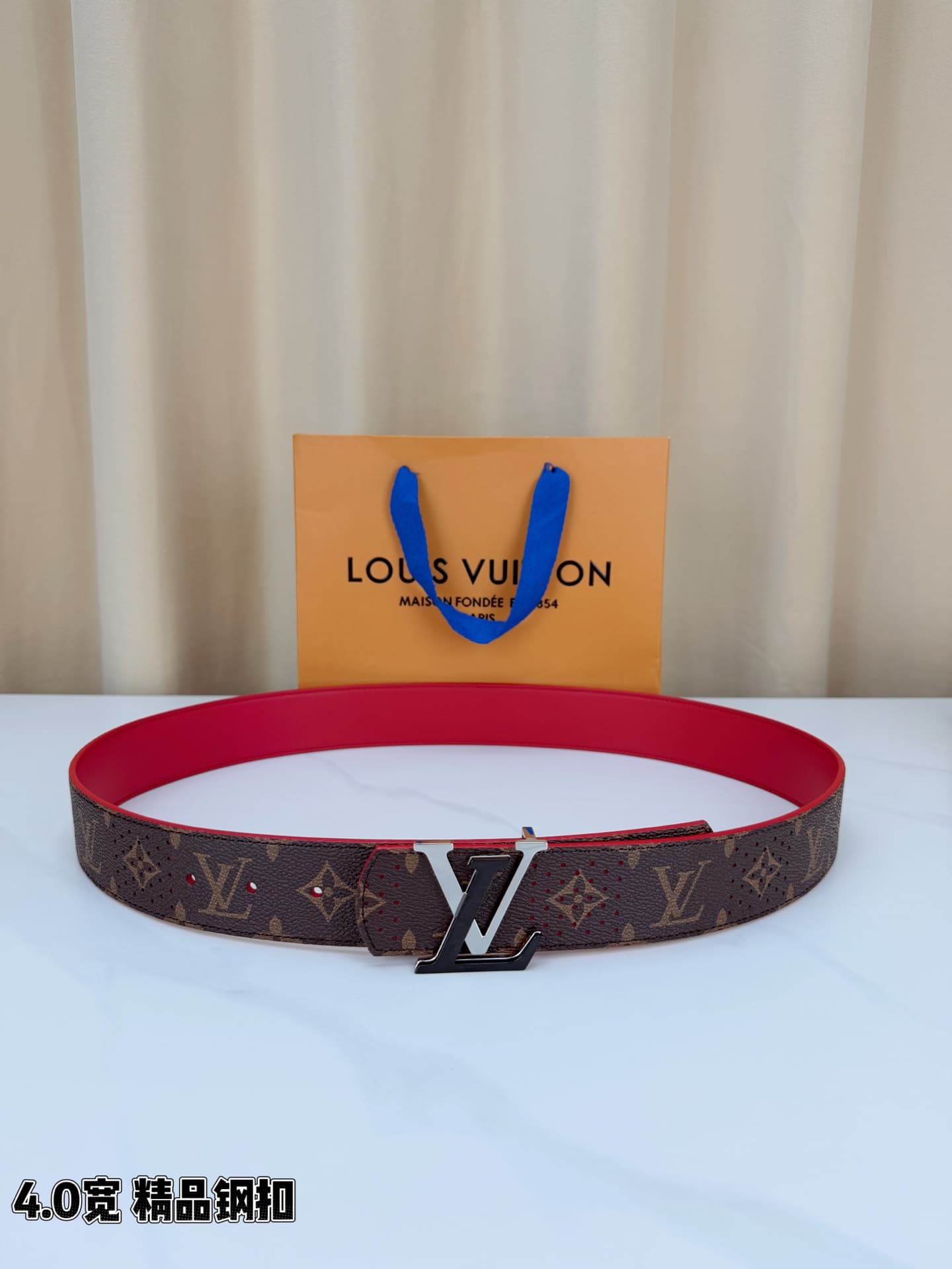 Louis Vuitton Louis Vuitton 4.0-Inch Wide Premium Steel-Buckle Belt