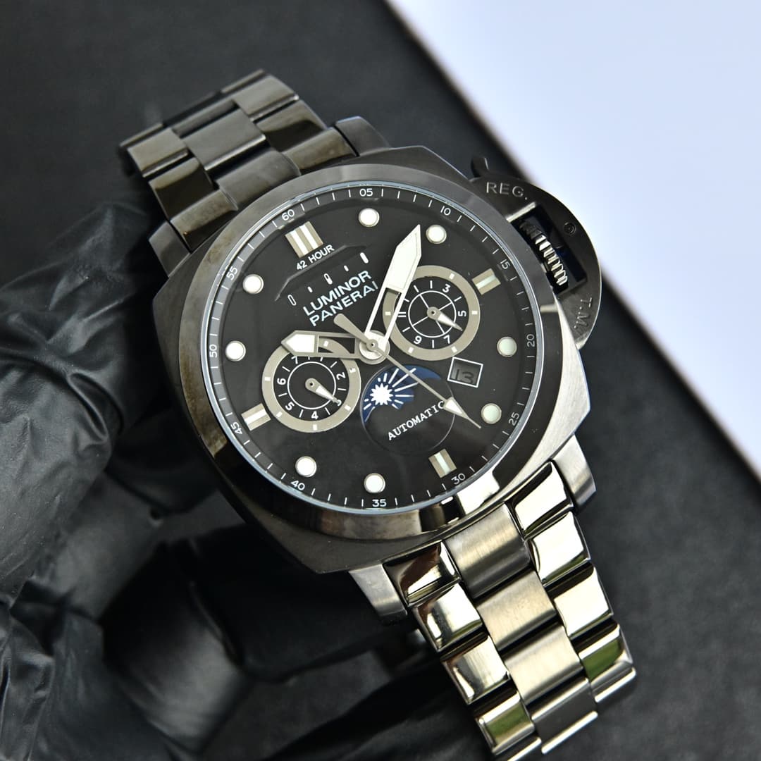 Panerai Panerai Actual Photos: Upgraded Panerai with Power Reserve 🌛 Sun, Moon, and Star Display – Royal Italian Navy