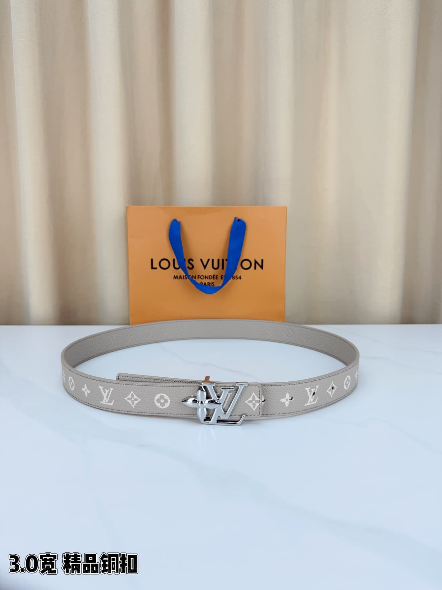 Louis Vuitton Louis Vuitton 3.0-Wide Premium Copper-Buckle Belt