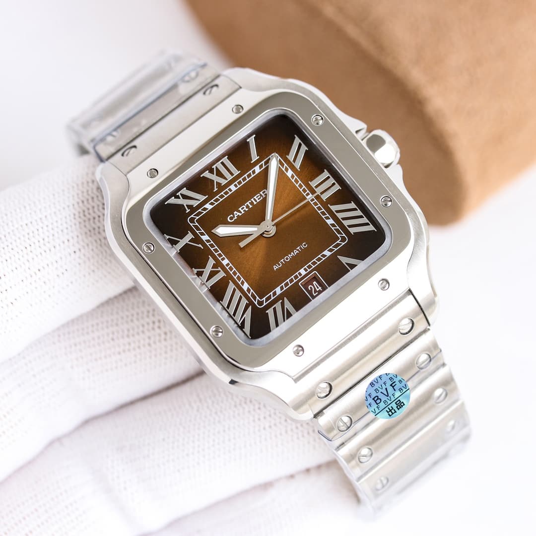 Cartier Cartier Produced by BVF Factory; Men's Large Size—Cartier Santos; Case: 3