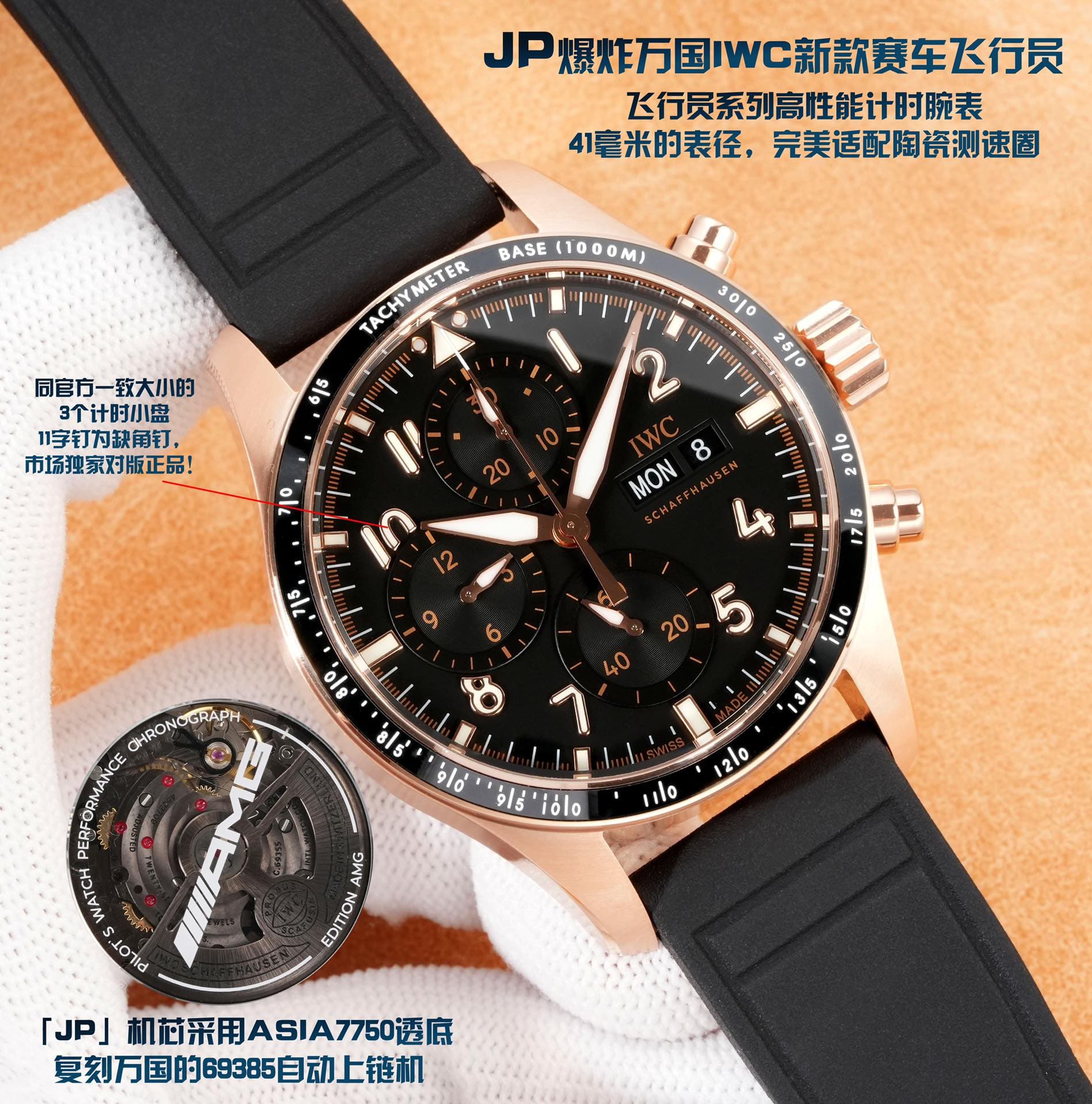 IWC IWC "JP" Explosion of Nations Racing Pilot Pilot Series High-Performance Chronograph Watch
