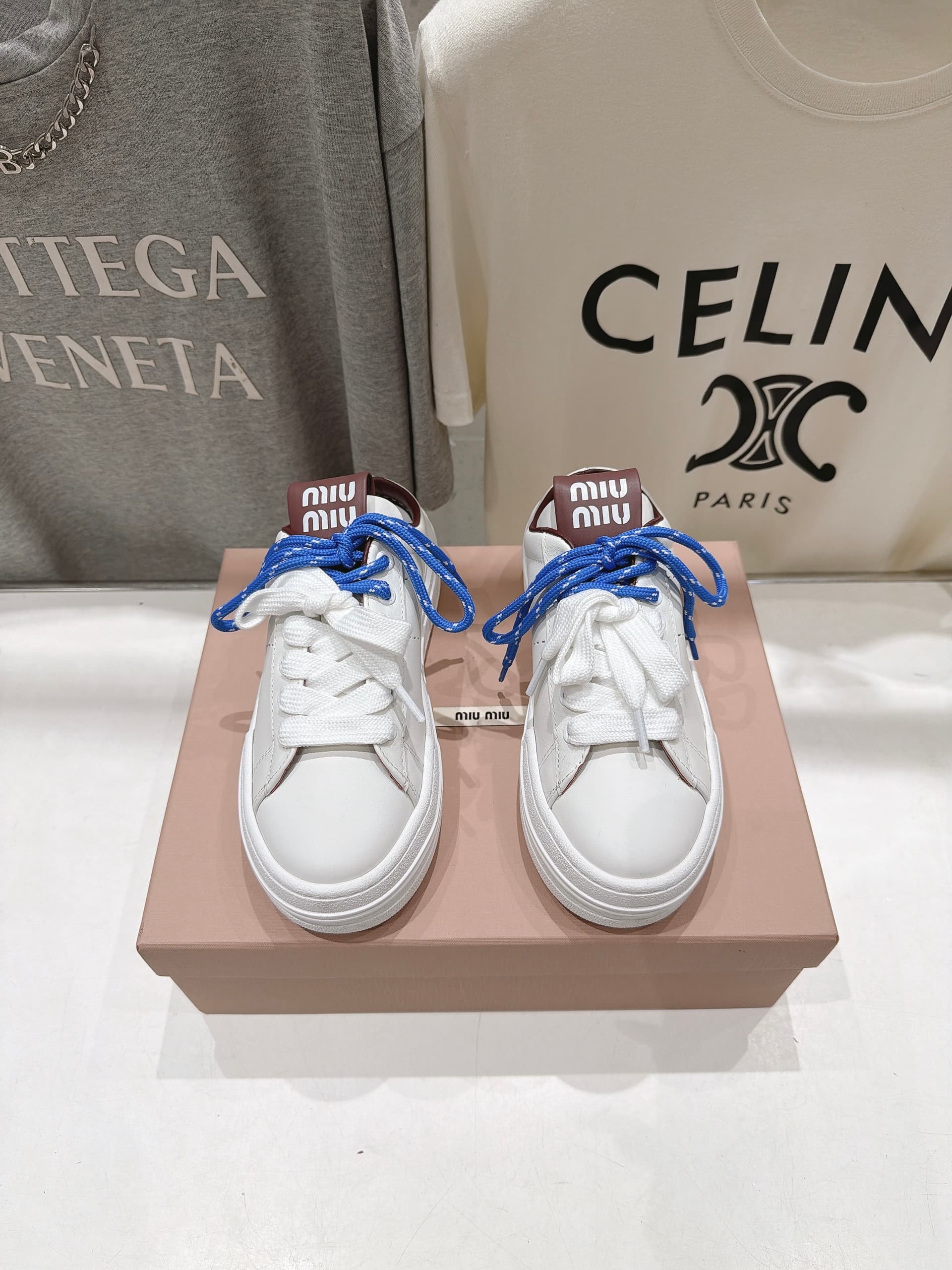 Miu Miu Miu Miu High-top Miu Miu F027 2026 SS Thick-soled Lace-Up Sneakers