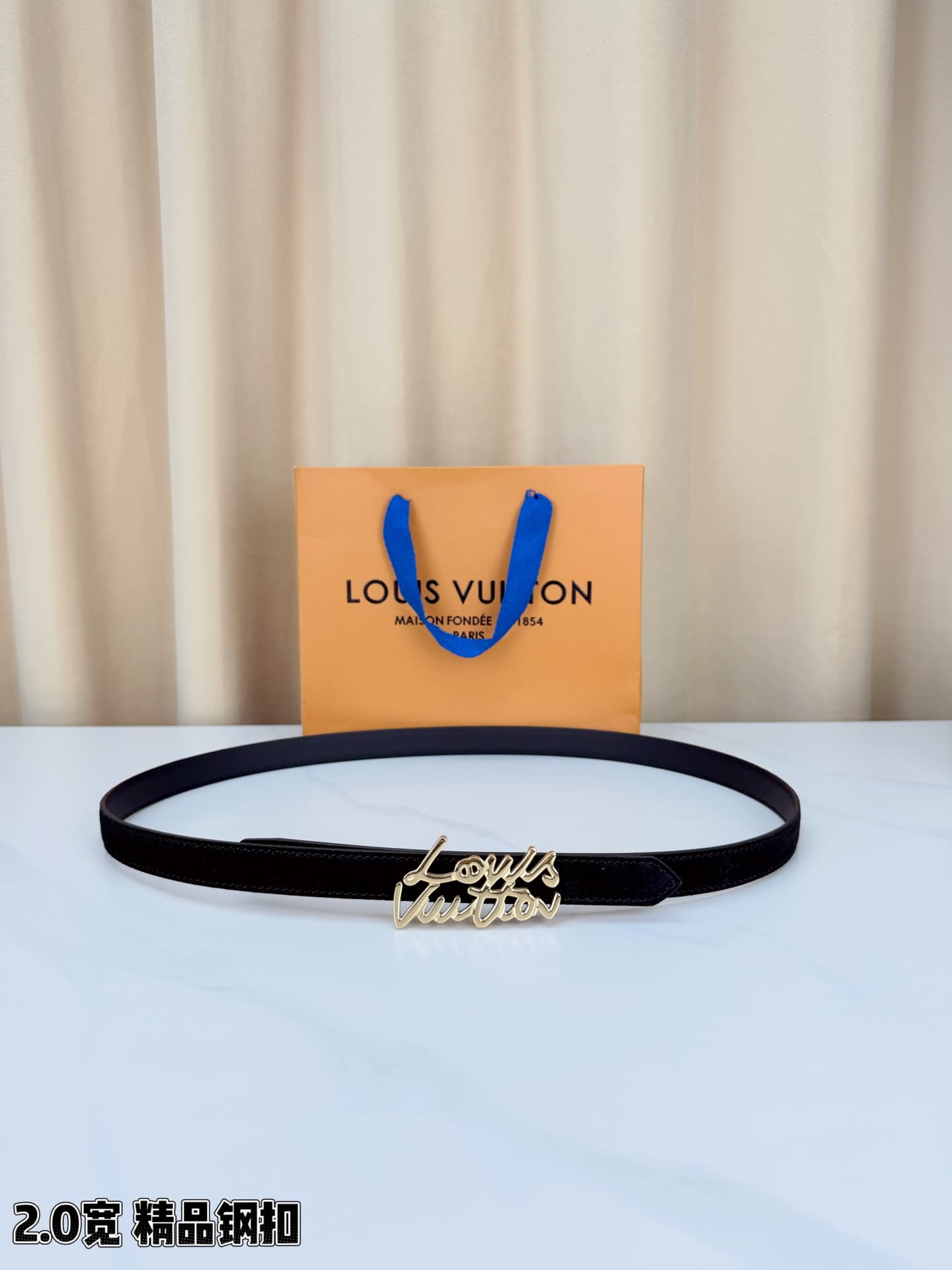 Louis Vuitton Louis Vuitton 2.0-inch Wide Premium Steel-Buckle Belt