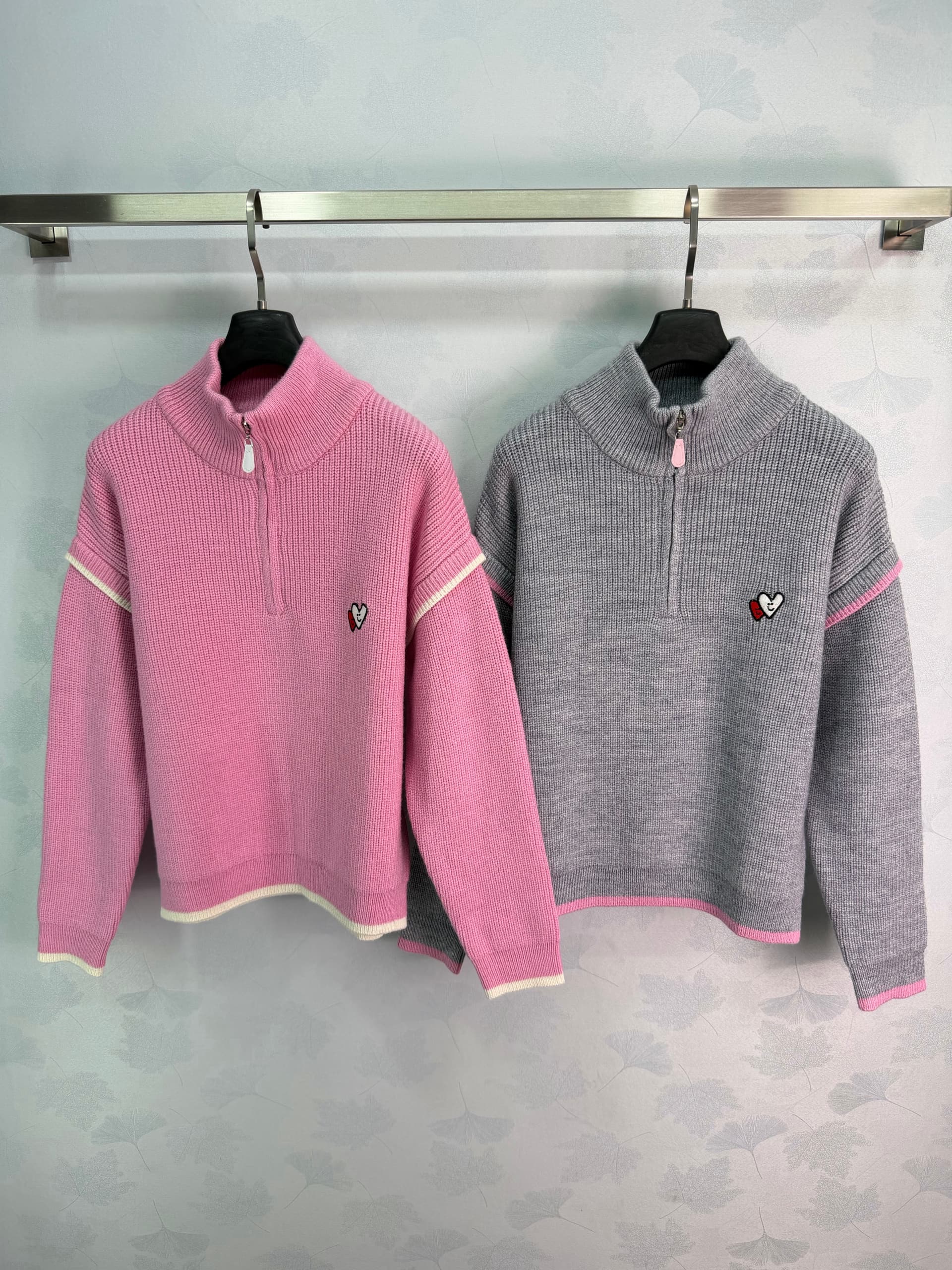 Unassigned 🆕 Niche 2026 Stand-Collar, Half-Buttoned, Zippered Long-Sleeve Sweater Made from Custom Wool-Blend Yarn