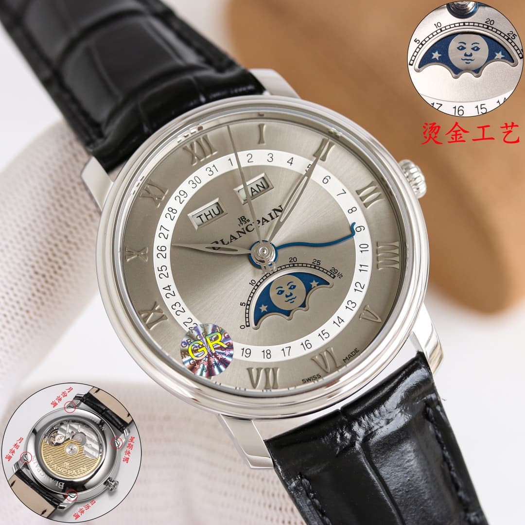 Unassigned GR Factory Blancpain Classic Collection 6654 Full Calendar Moon Phase Watch 1 ⃣