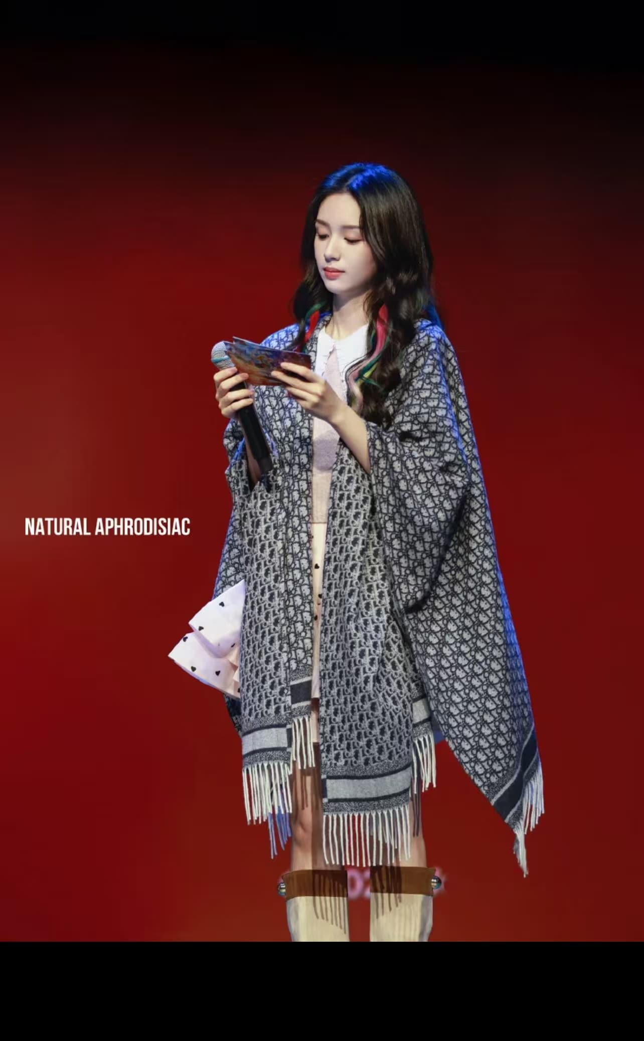 Dior Dior Newest Gray-Silver Lettered Cape Size: 140x180cm