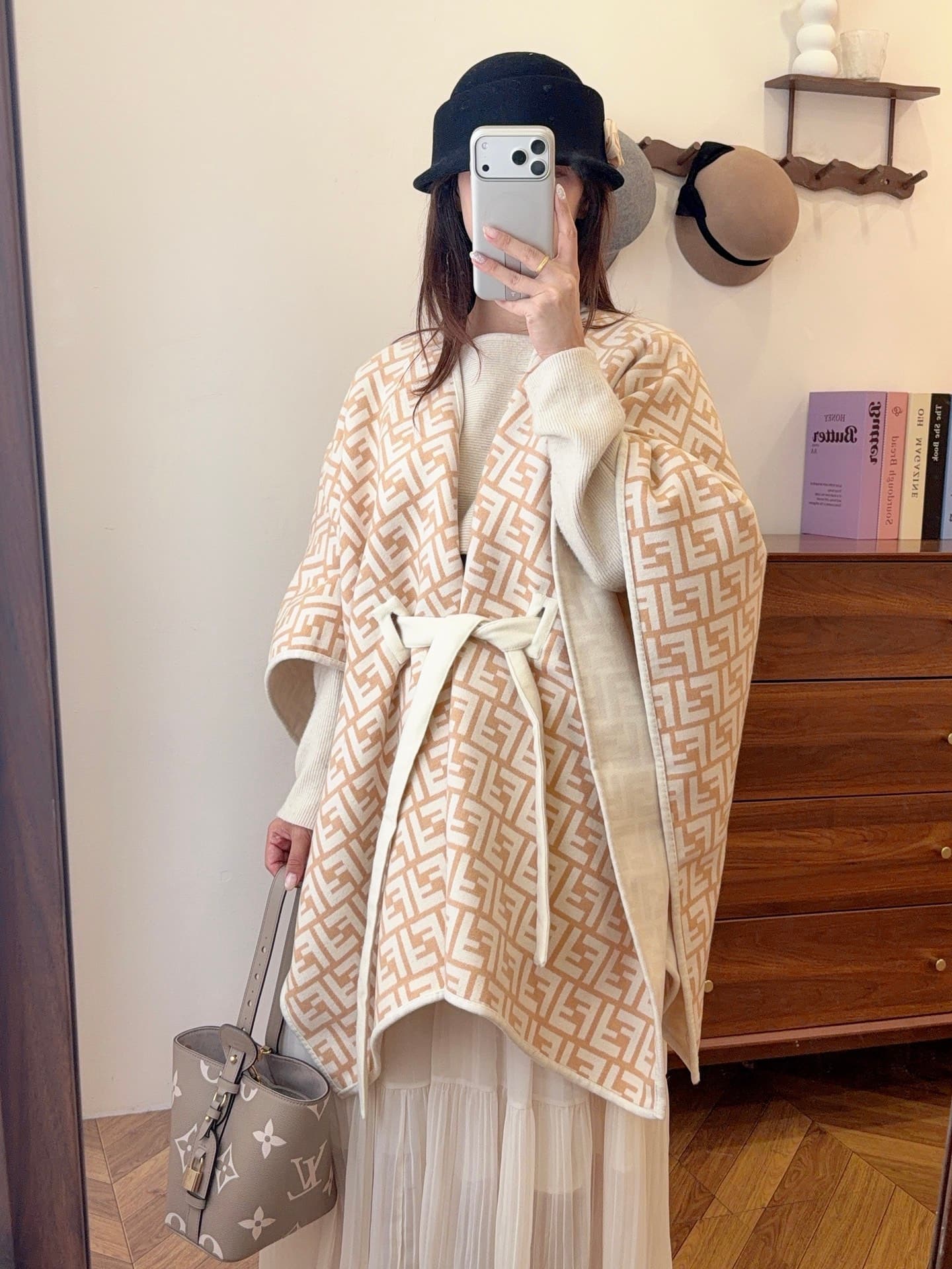 Unassigned Tied-Strap Shawl