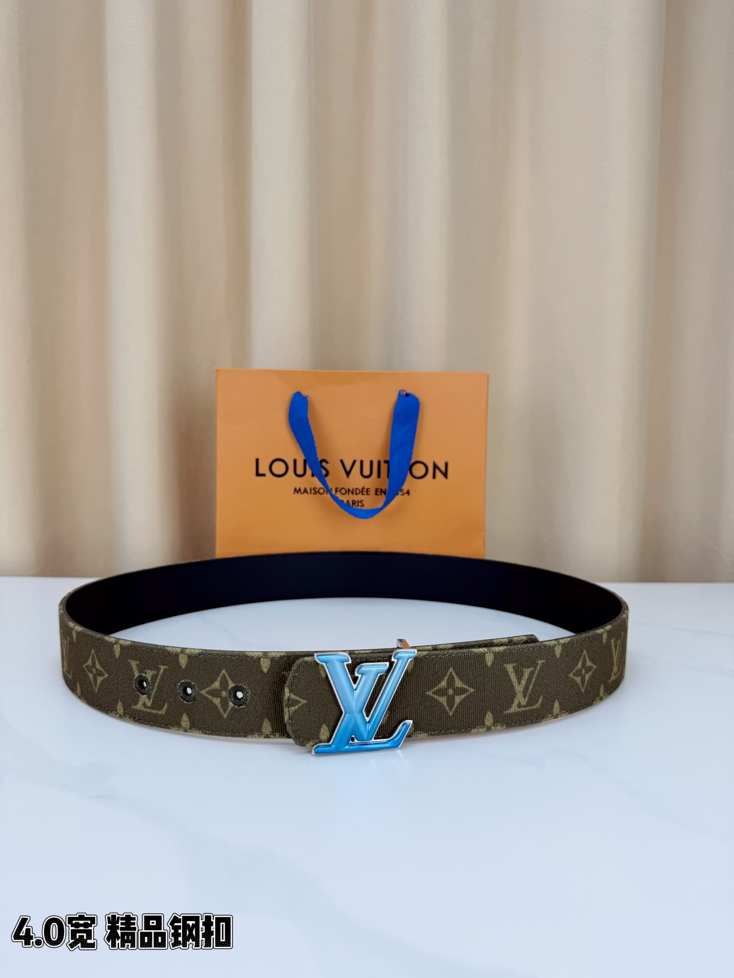 Louis Vuitton Louis Vuitton 4.0-Inch Wide Premium Steel-Buckle Belt