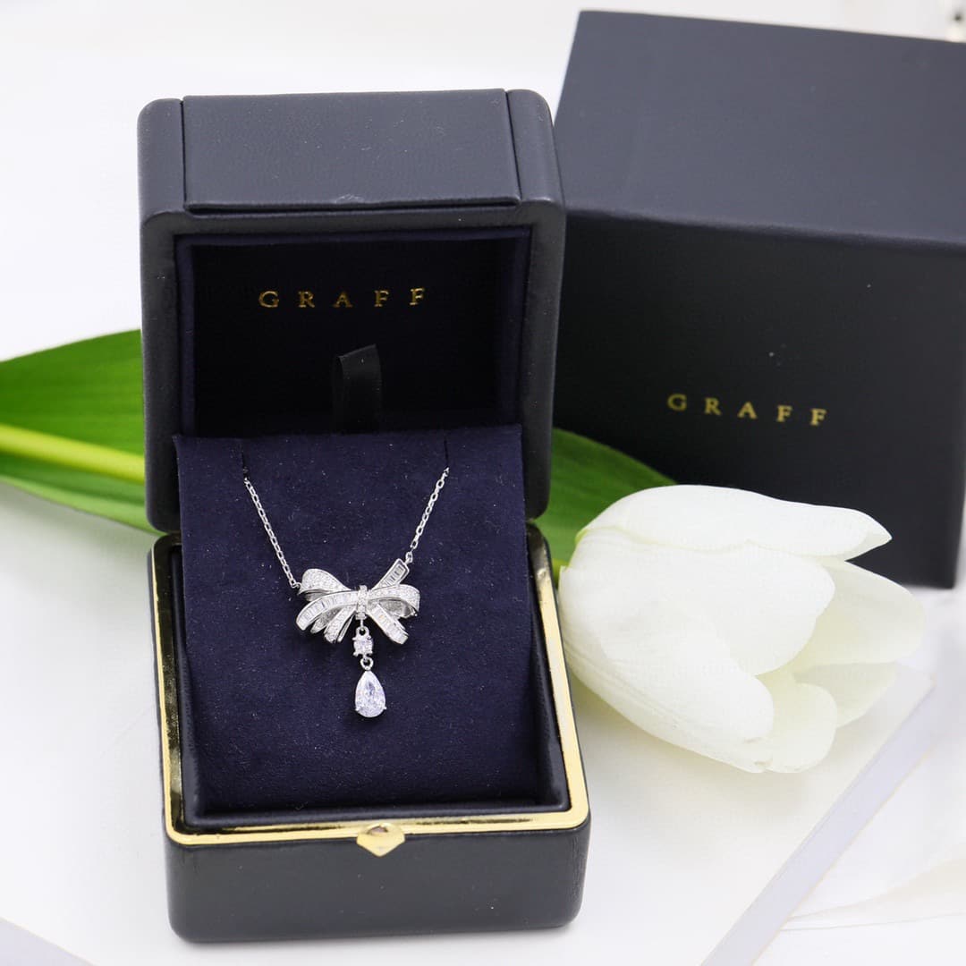 Unassigned 👼 925055 Top Brand: Graf 🎀 Bow Necklace—High-End Custom Jewelry