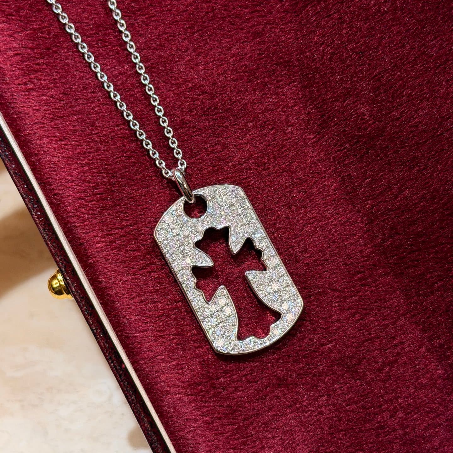 Chrome Hearts Chrome Hearts A3185 👑 Trending Kroshin Cross Openwork Charm-Free Necklace, Heavy-Duty