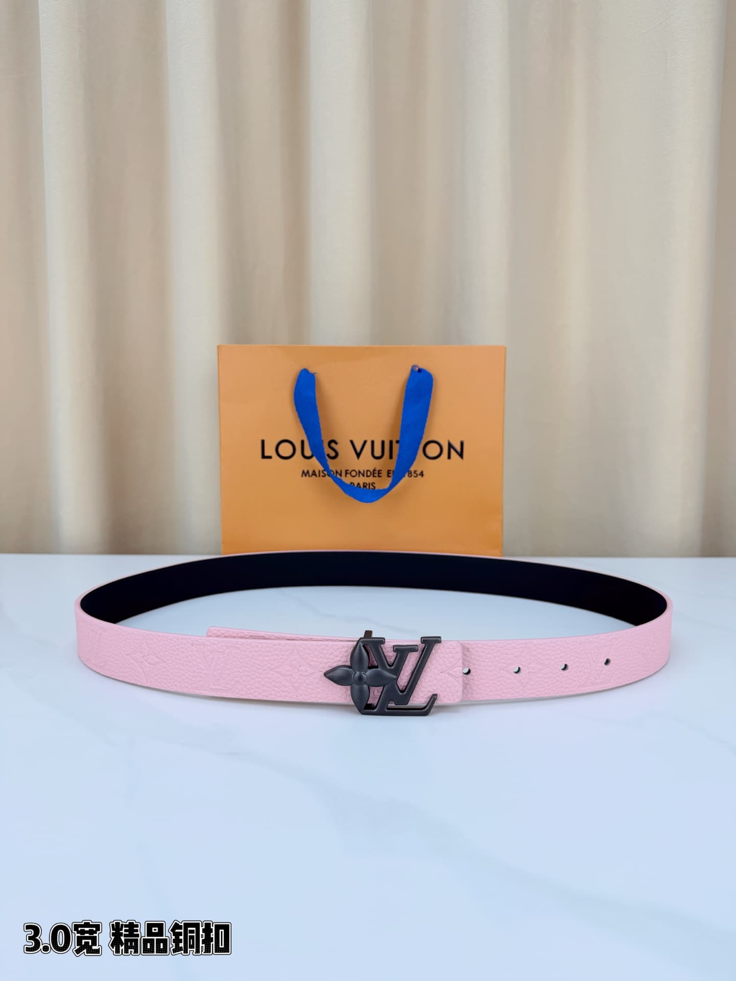 Louis Vuitton Louis Vuitton 3.0-Wide Premium Copper-Buckle Belt