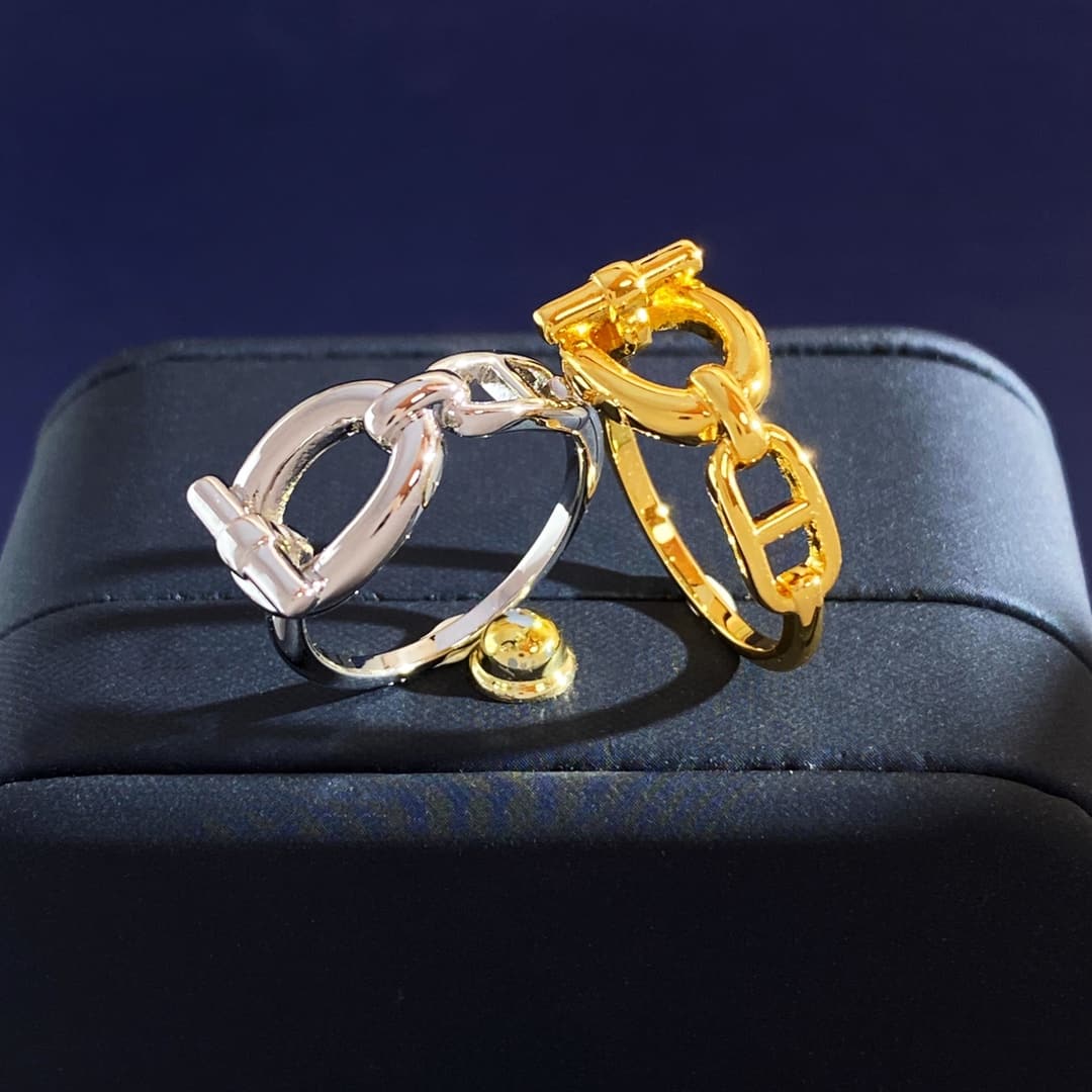 Hermès Hermès AM80 45 46 H-Style Trendy, Minimalist, Versatile, Metallic-Finish "Sun" Pig Nose O