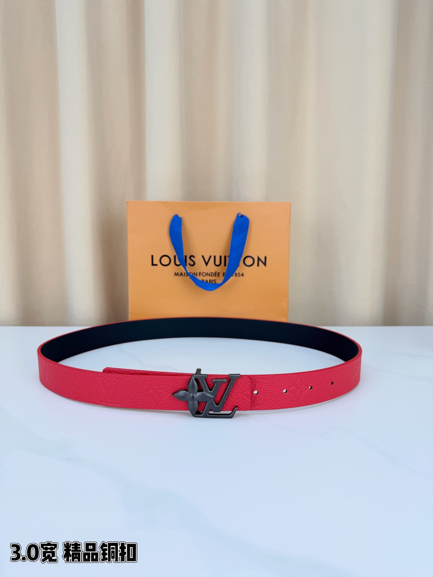 Louis Vuitton Louis Vuitton 3.0-Wide Premium Copper-Buckle Belt